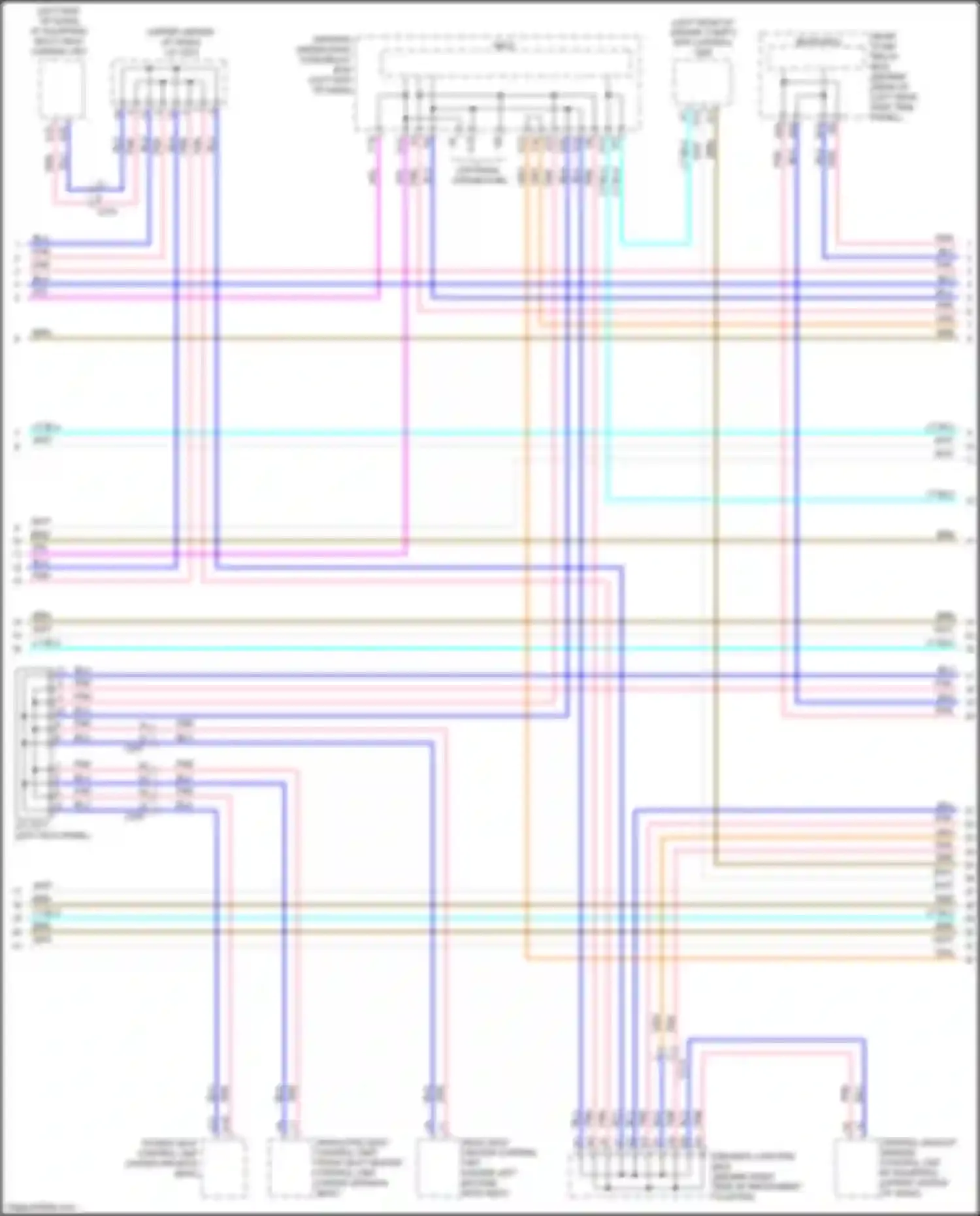 Wiring diagram rear seat heater control unit for Acura MDX III facelift (2015-2016) (1 of 6)