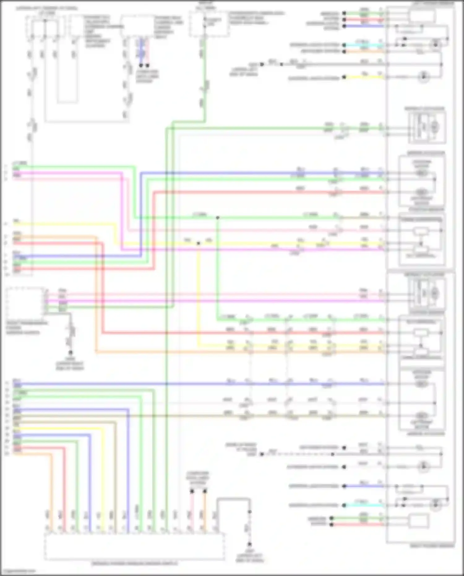Wiring diagram right power mirror for Acura MDX III facelift (2015-2016) (3 of 6)
