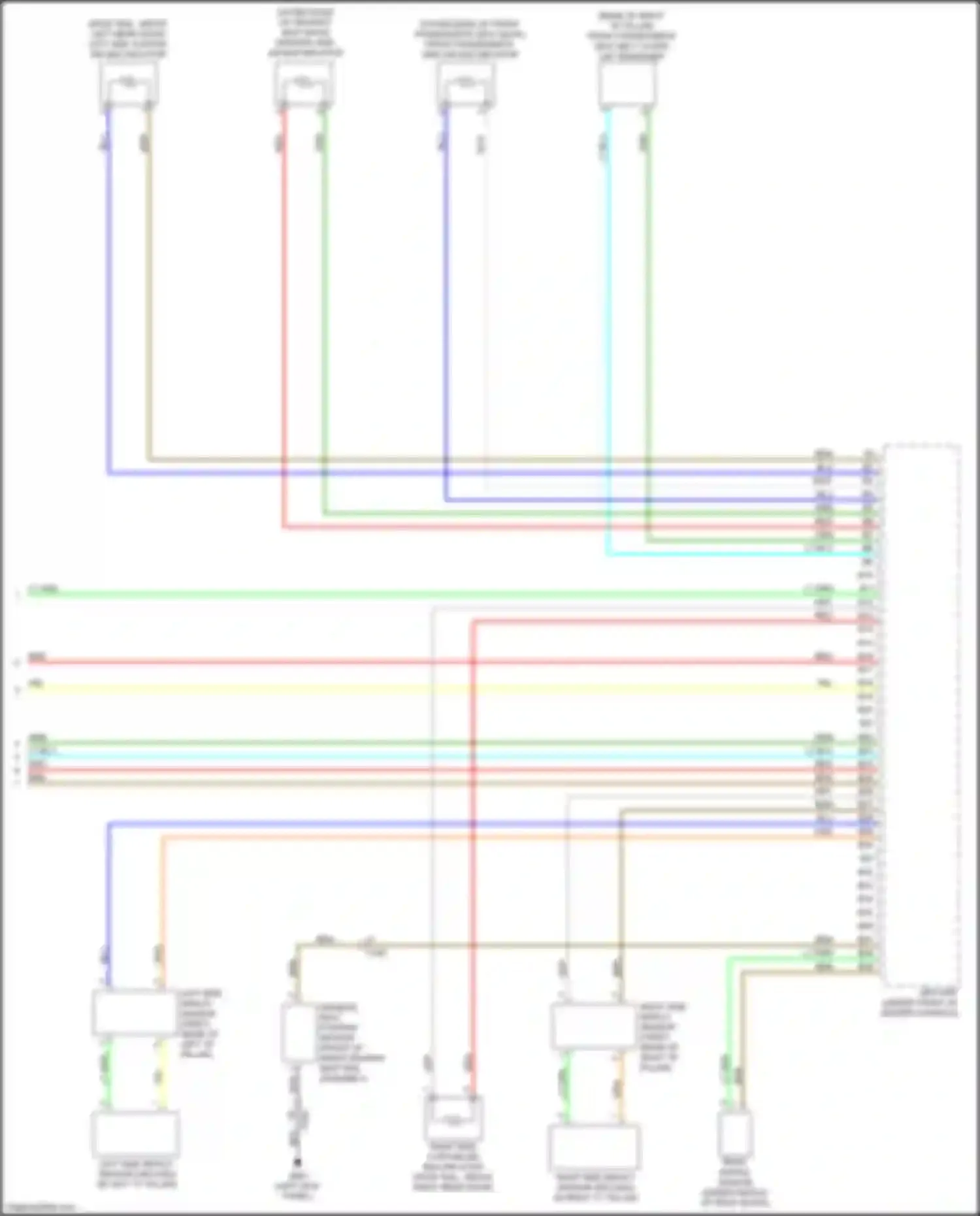 Wiring diagram right side curtain air bag inflator for Acura MDX III facelift (2015-2016) (1 of 1)