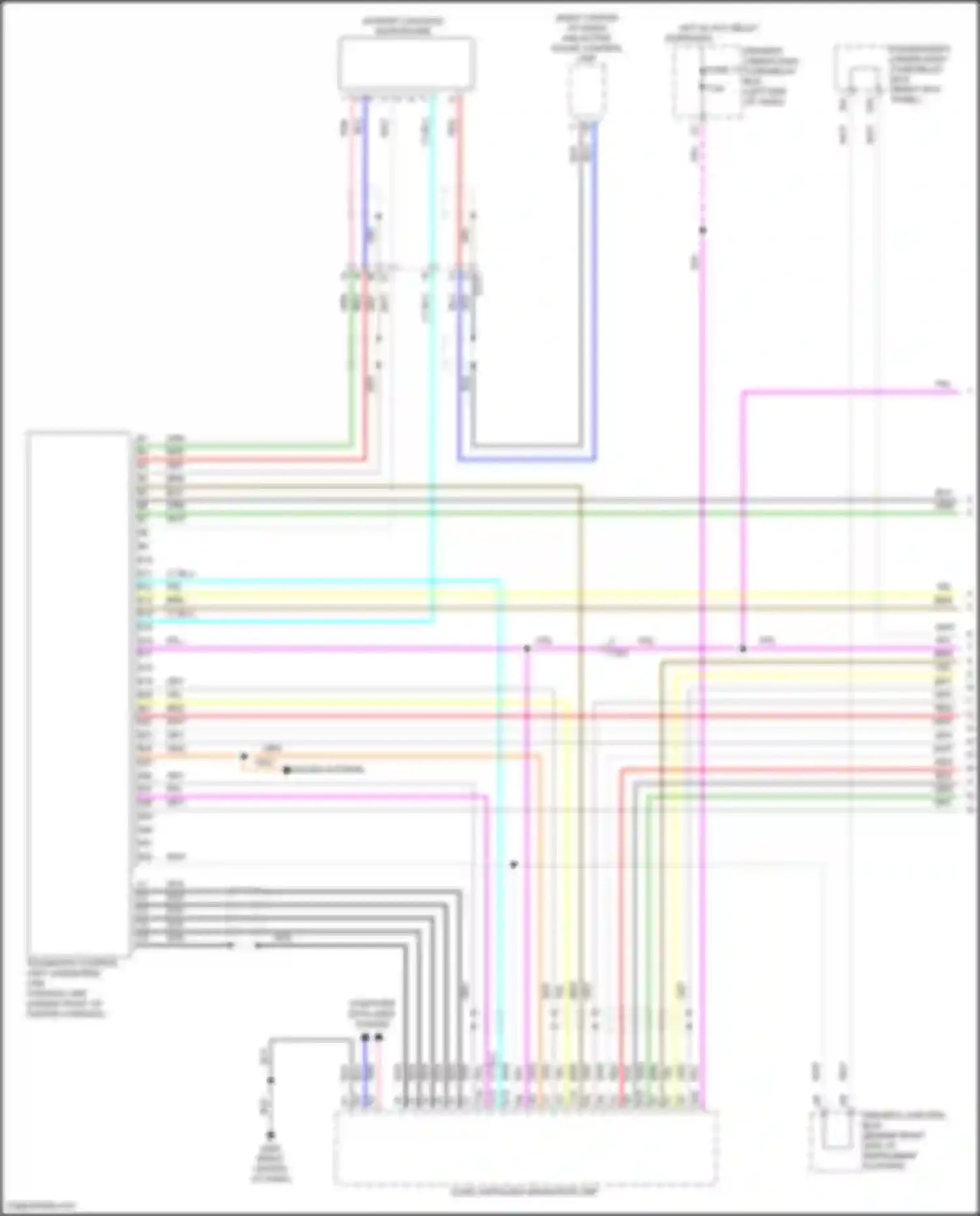 Wiring diagram telematics control unit/ handsfree link control unit for Acura MDX III facelift (2015-2016) (3 of 5)