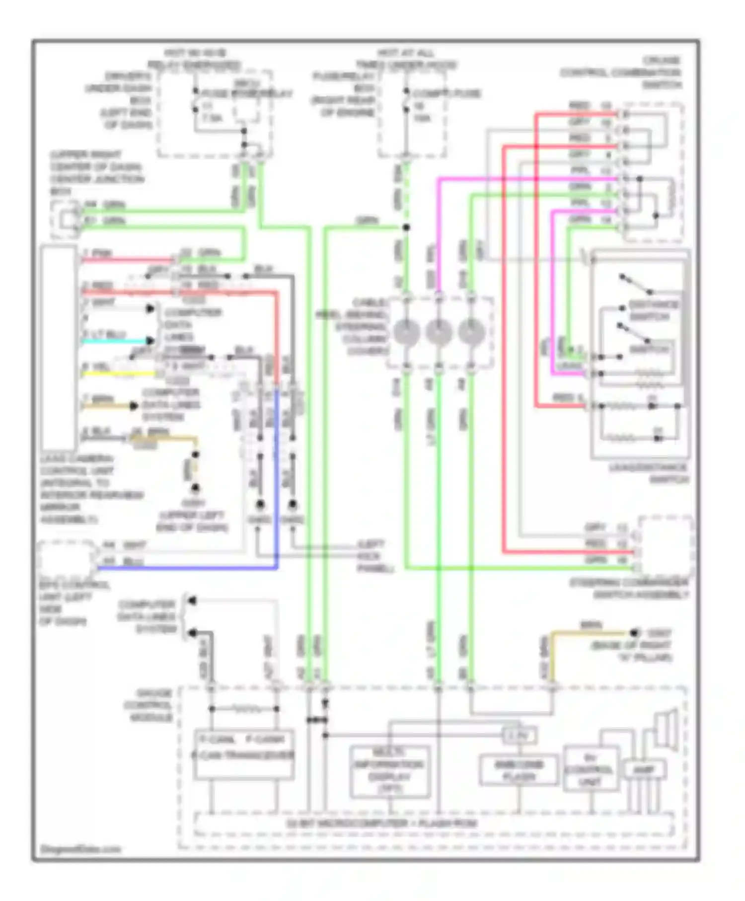 Wiring diagram cruise control combination switch for Acura MDX III (2013-2015) (5 of 5)