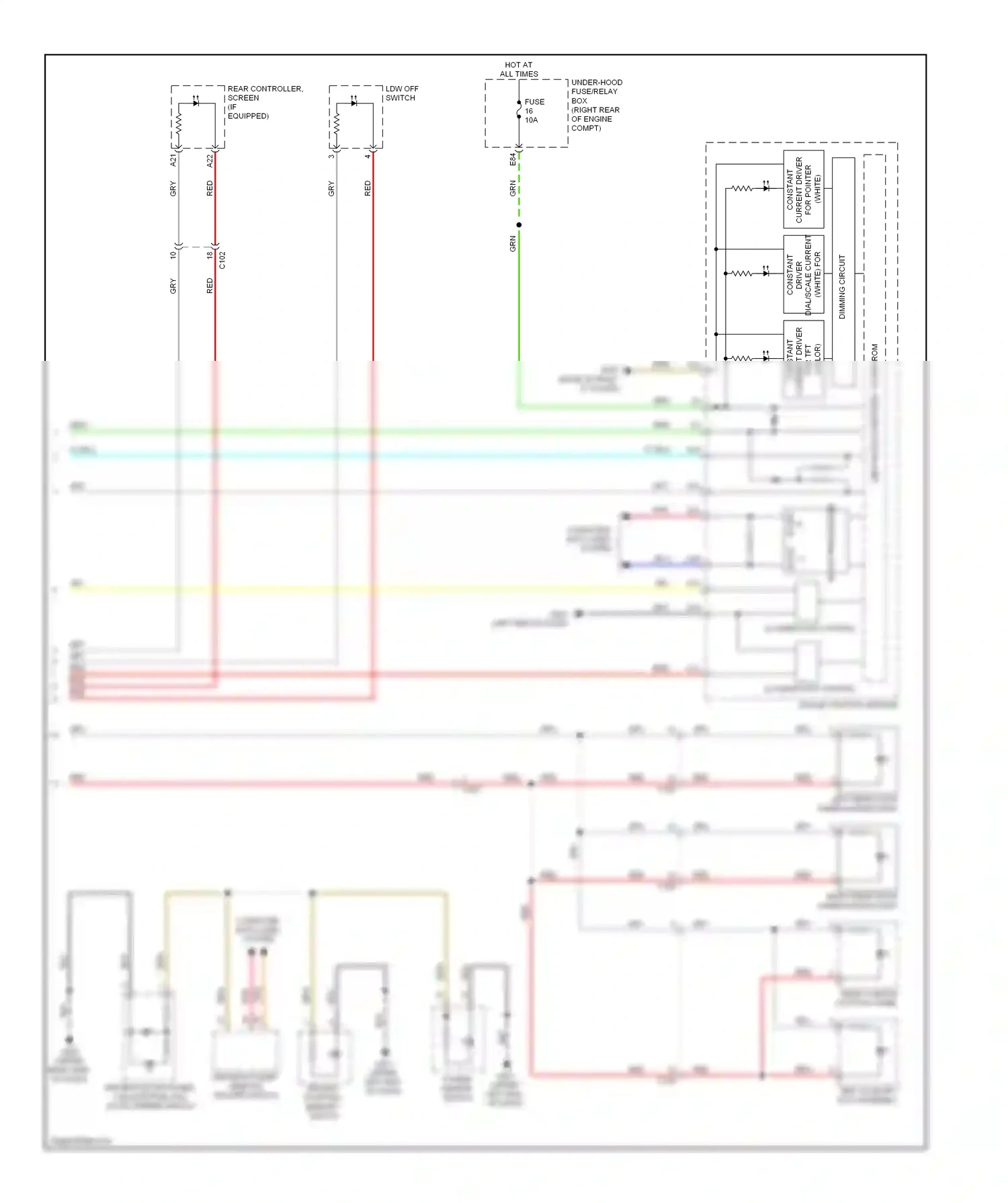 Acura MDX III (2013-2015) current driver for pointer (white) wiring diagram  (1 of 1)
