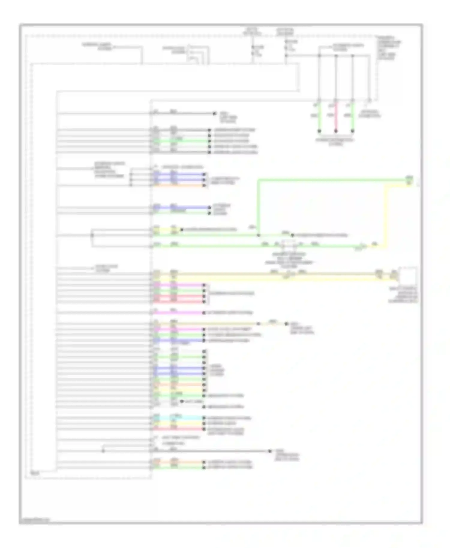 Wiring diagram door locks system for Acura MDX III (2013-2015) (1 of 2)