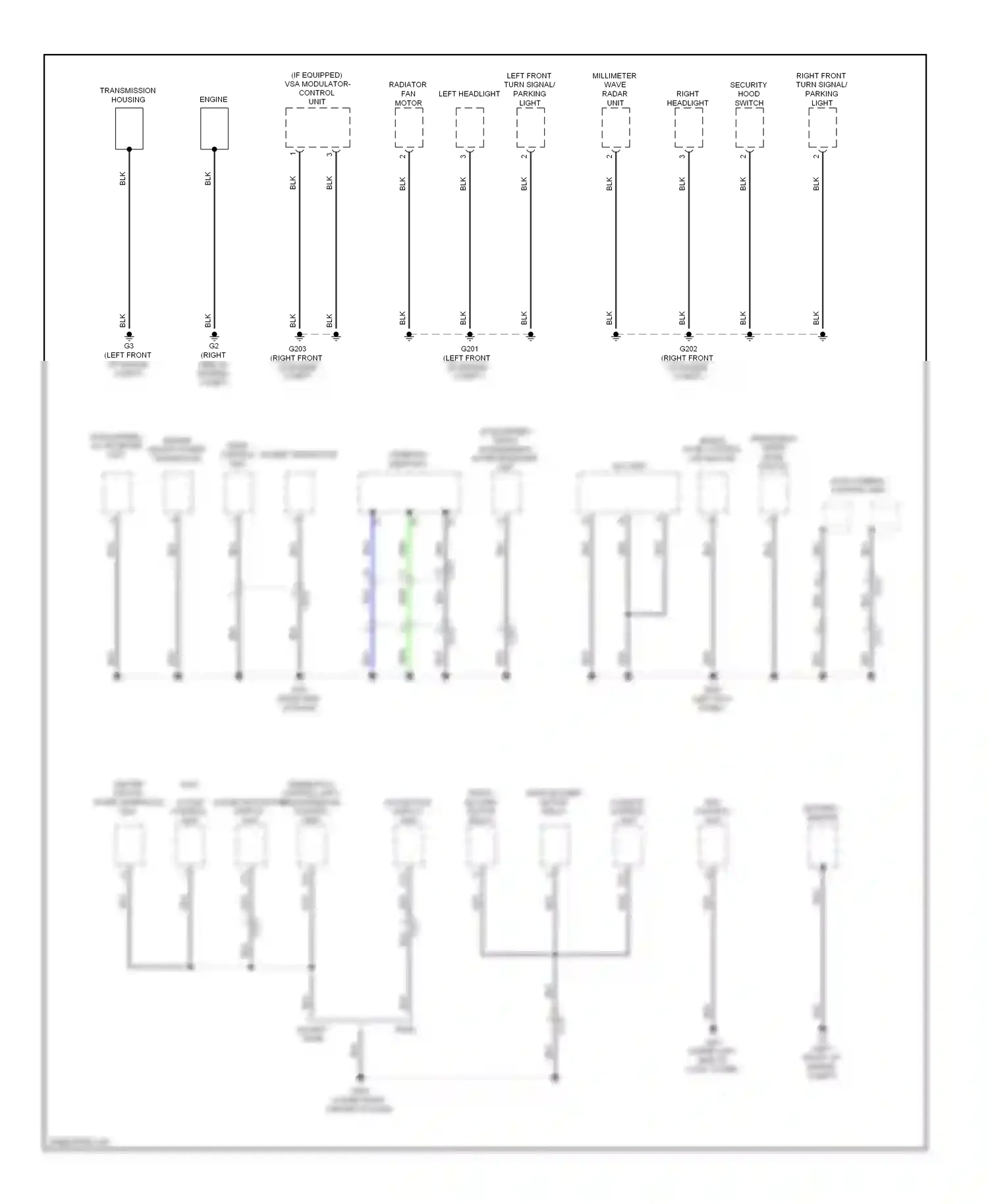Acura MDX III (2013-2015) engine wiring diagram  (1 of 2)