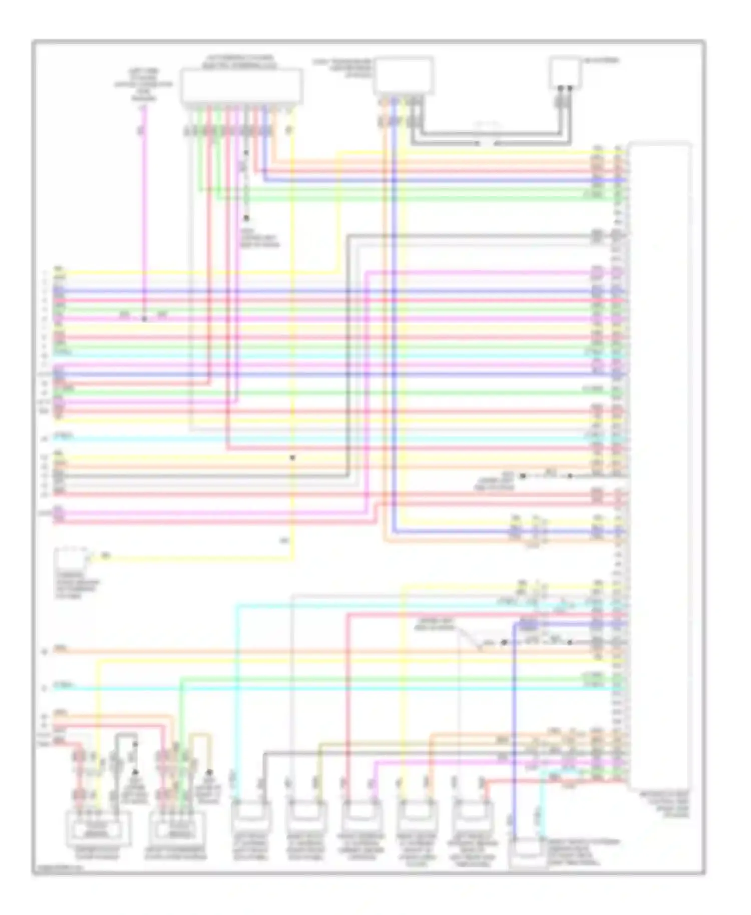 Wiring diagram front passenger's door outer handle for Acura MDX III (2013-2015) (1 of 3)