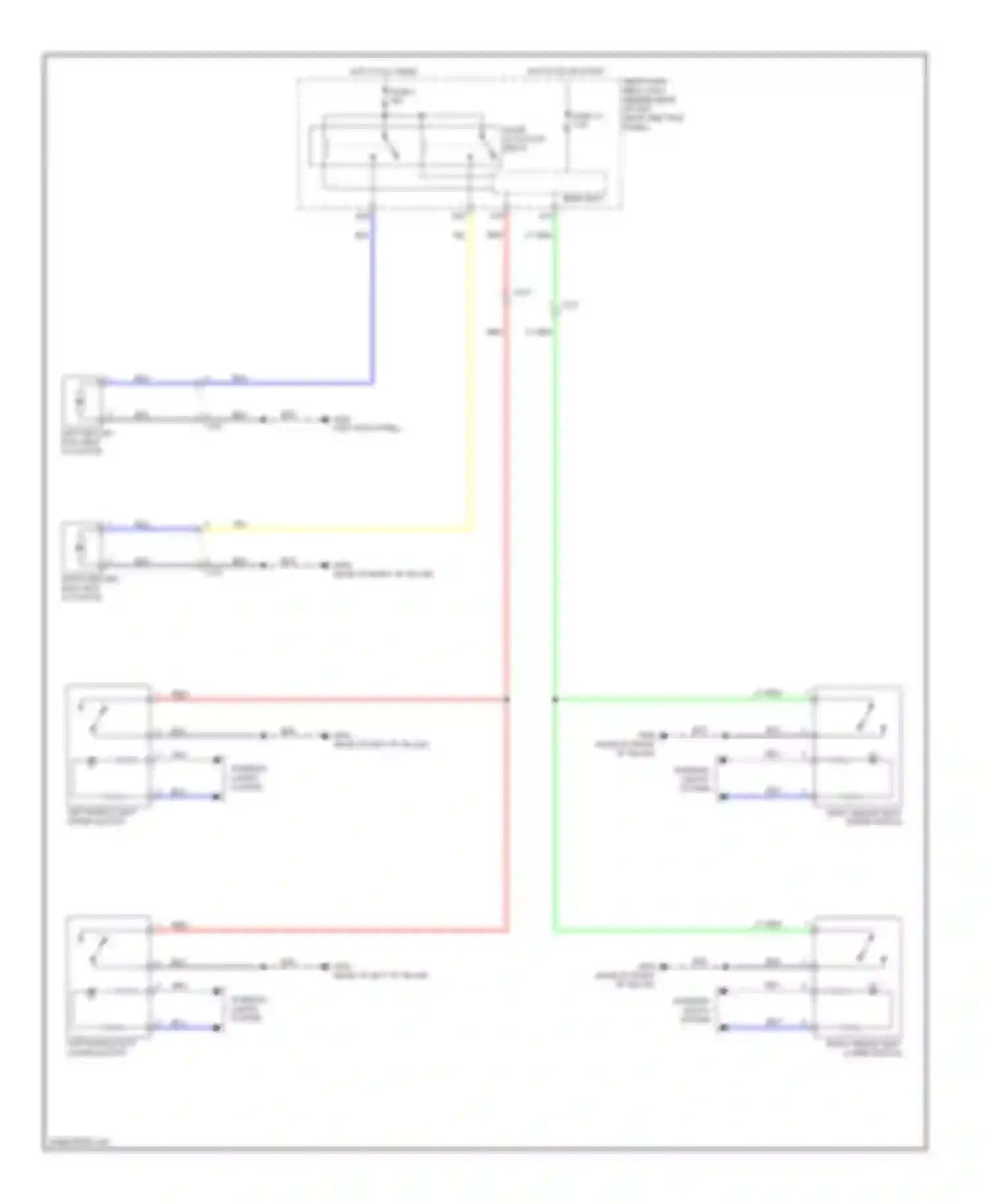 Wiring diagram left middle seat lower switch for Acura MDX III (2013-2015) (2 of 2)