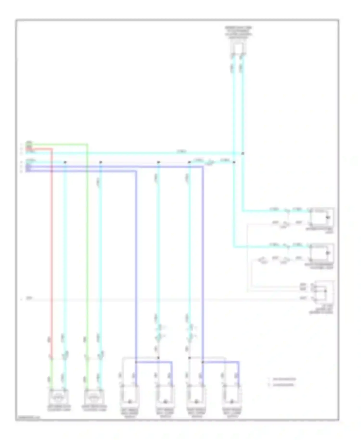 Wiring diagram left middle seat upper switch for Acura MDX III (2013-2015) (1 of 2)