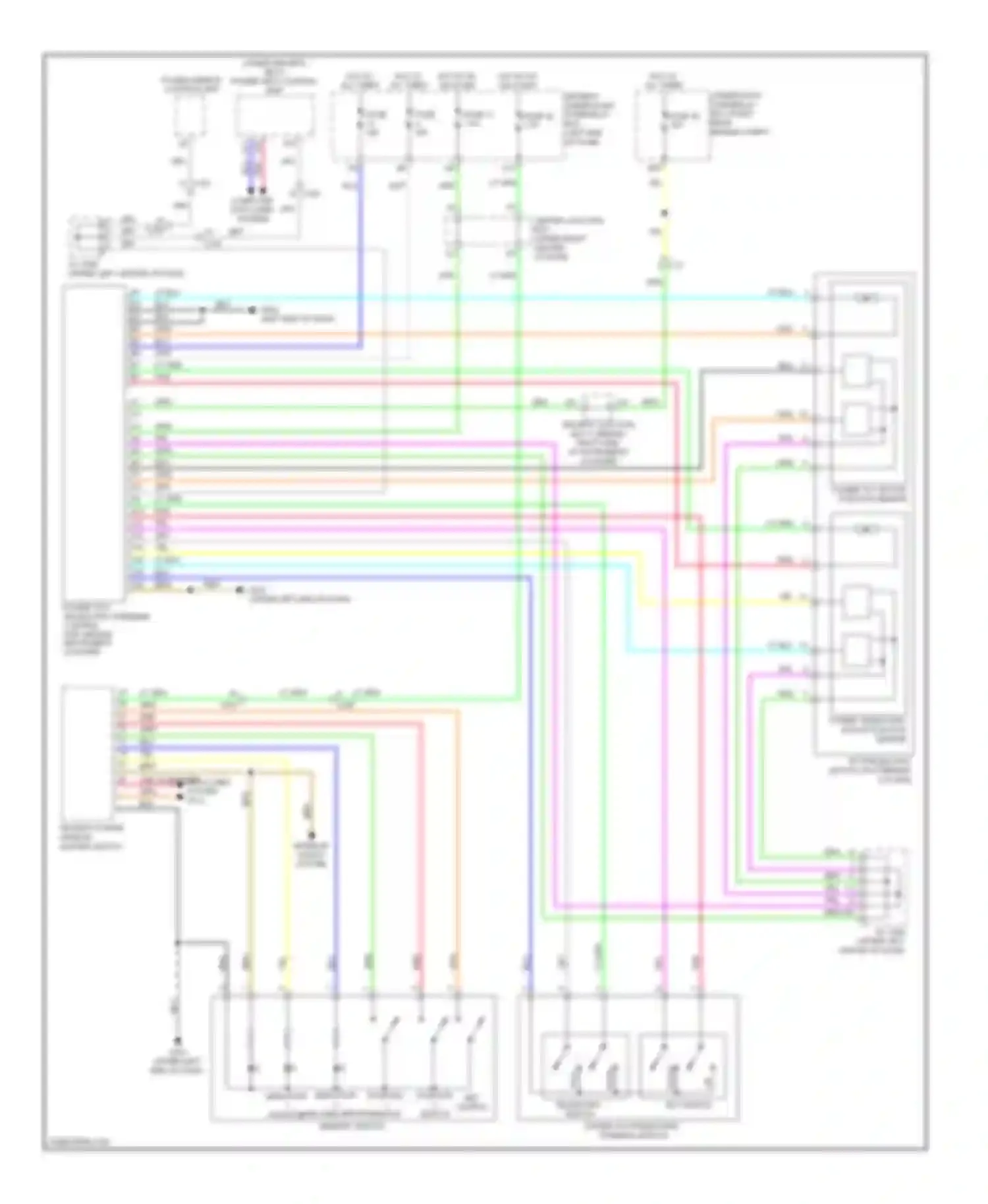 Wiring diagram power telescopic motor position sensor for Acura MDX III (2013-2015) (1 of 1)