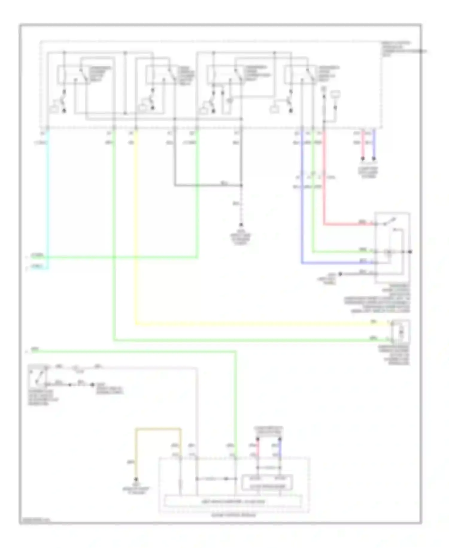 Wiring diagram windshield wiper intermittent relay for Acura MDX III (2013-2015) (1 of 2)