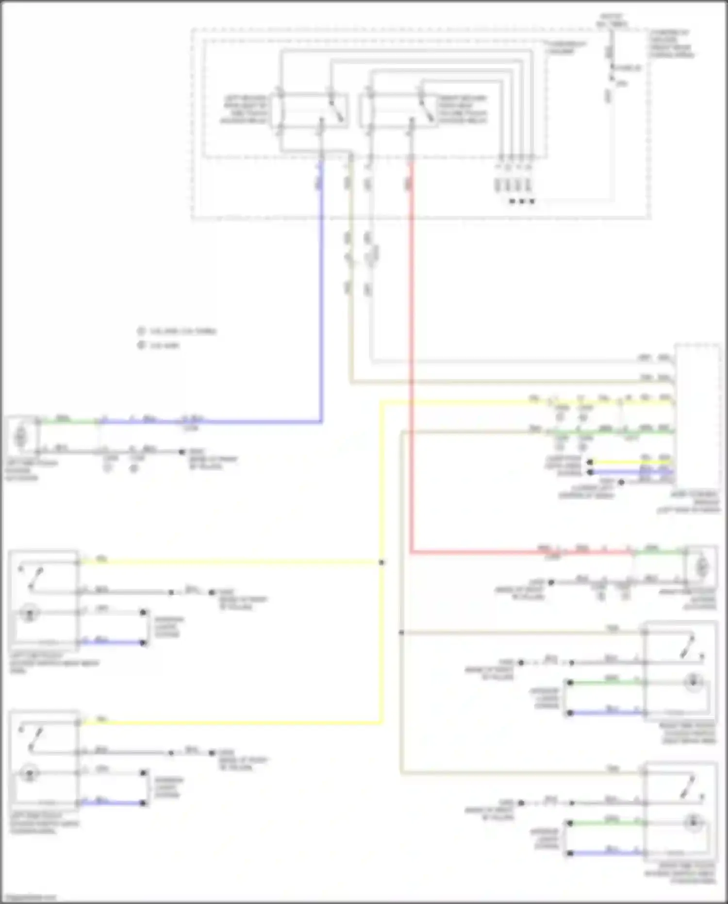 MDX Acura IV (2021-2024): Second row seats circuit