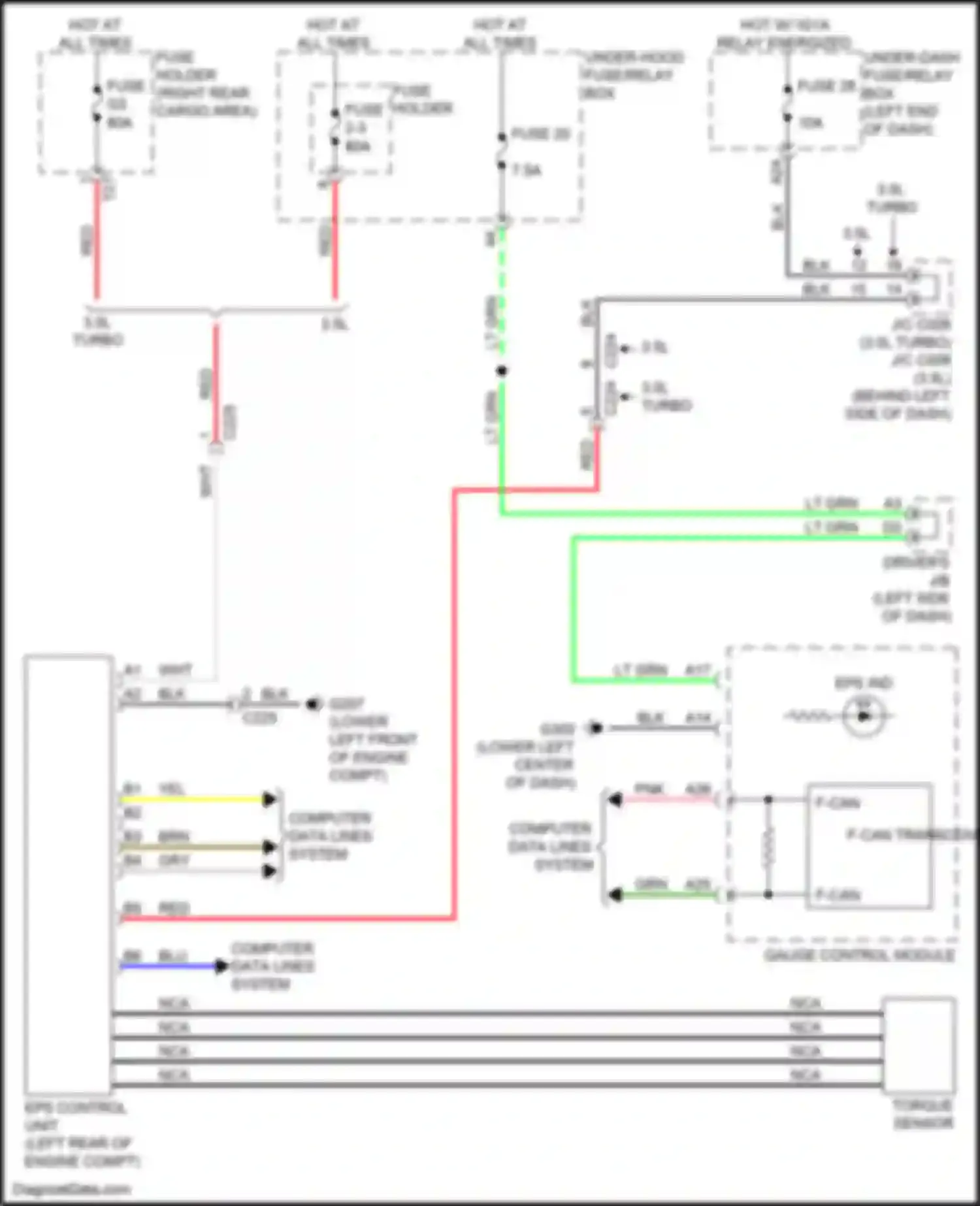 Wiring diagram f-can l for Acura MDX IV (2021-2024) (6 of 15)