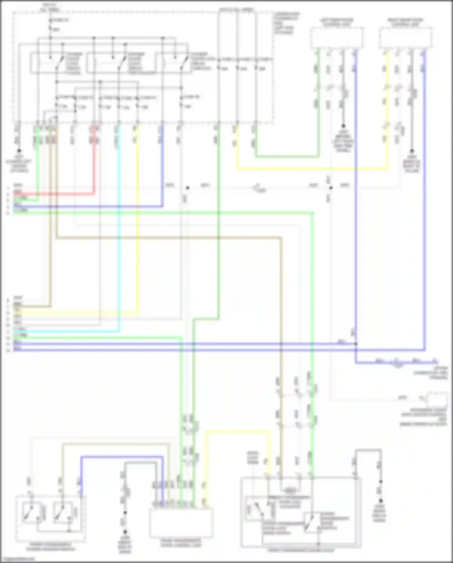 Wiring diagram front passenger's door lock actuator for Acura MDX IV (2021-2024) (1 of 2)
