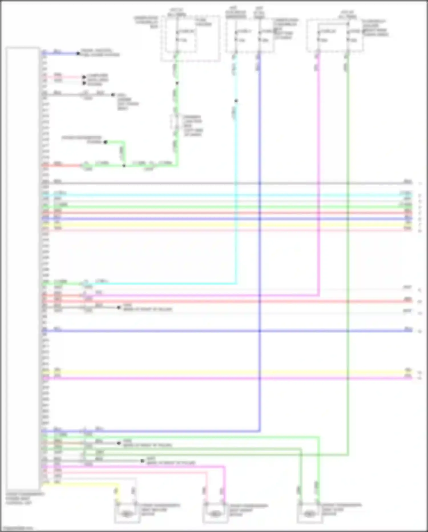 Wiring diagram front passenger's seat slide motor for Acura MDX IV (2021-2024) (2 of 3)