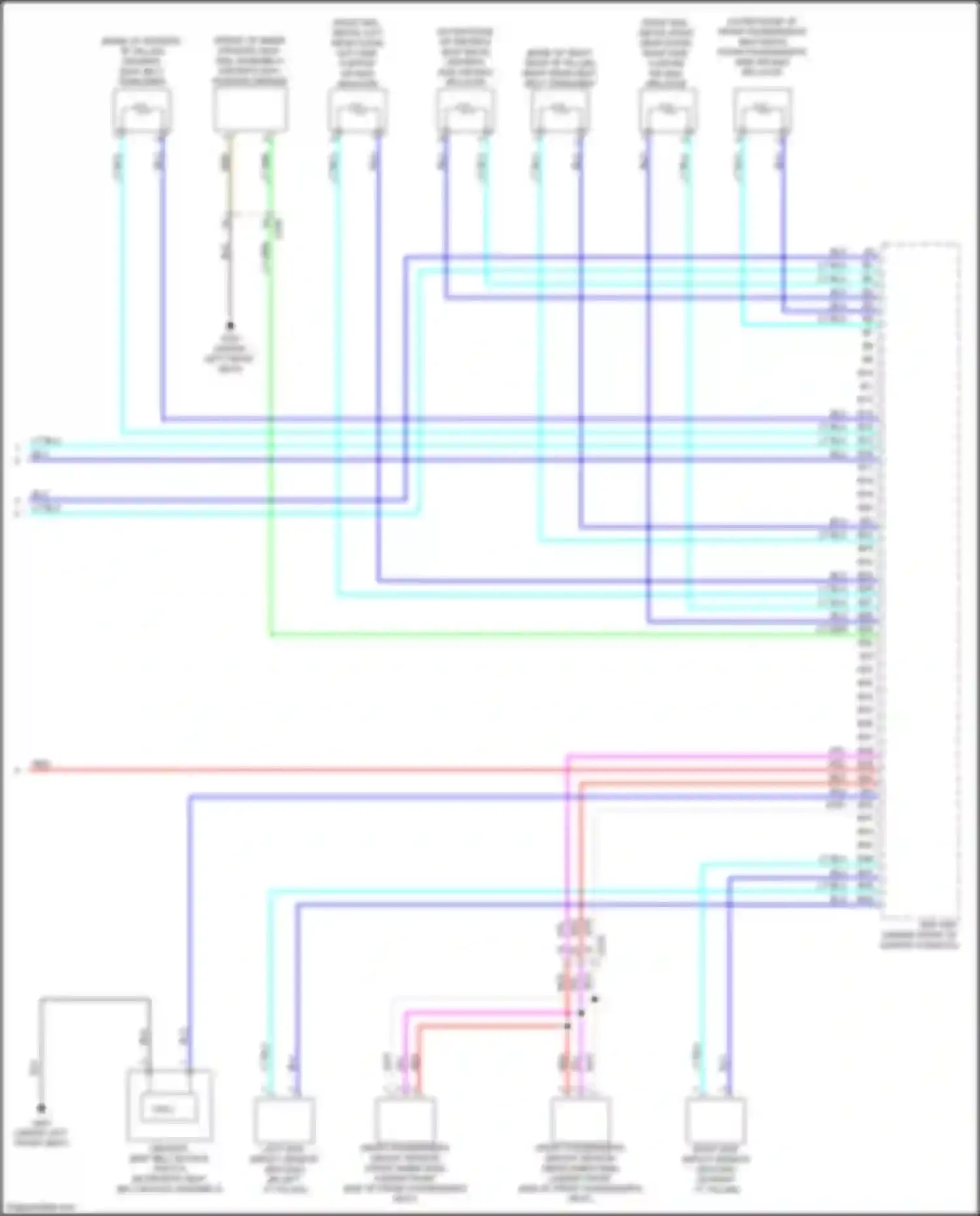 Wiring diagram front passenger's side air bag inflator for Acura MDX IV (2021-2024) (1 of 1)