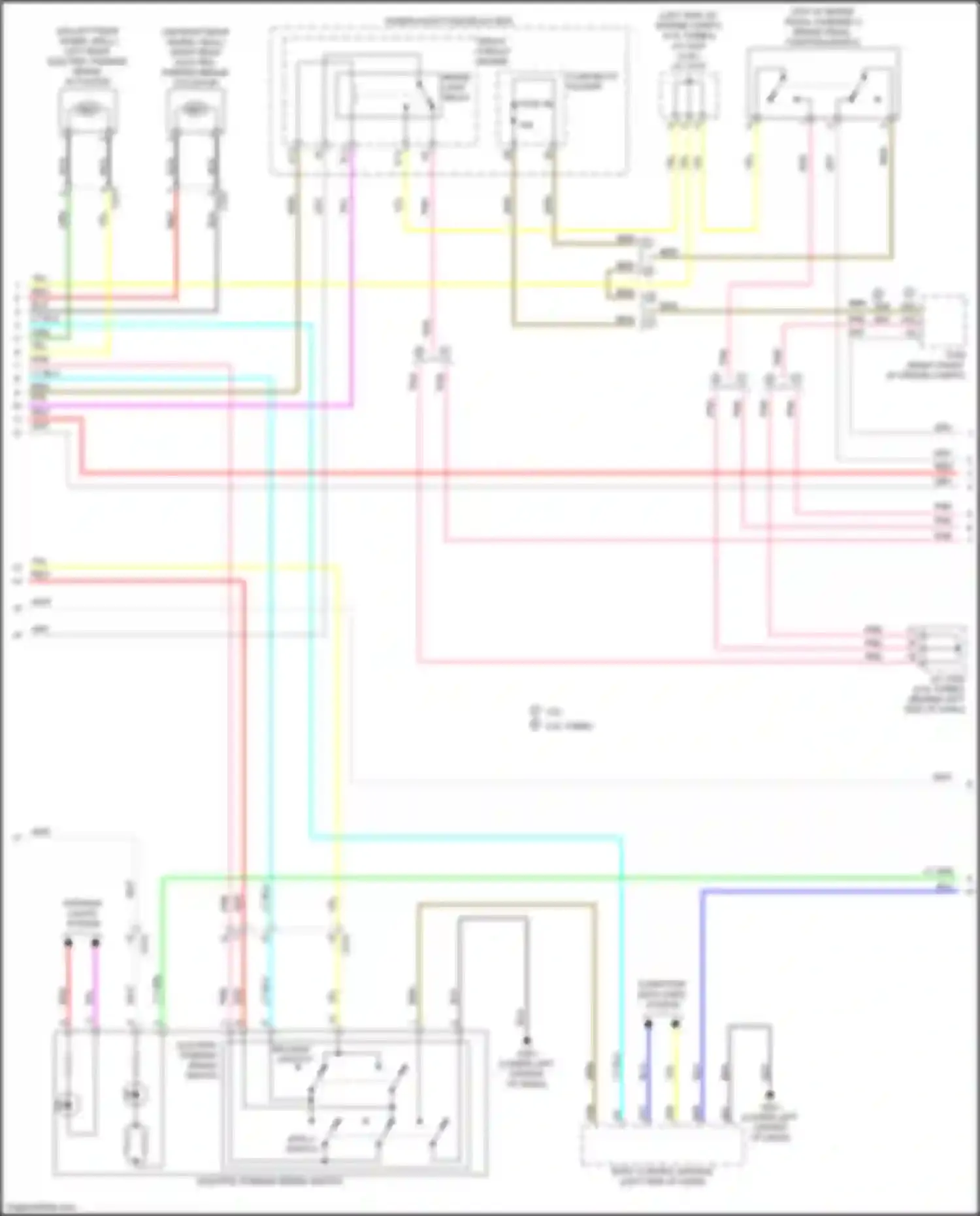 Wiring diagram left rear electric parking brake actuator for Acura MDX IV (2021-2024) (1 of 2)