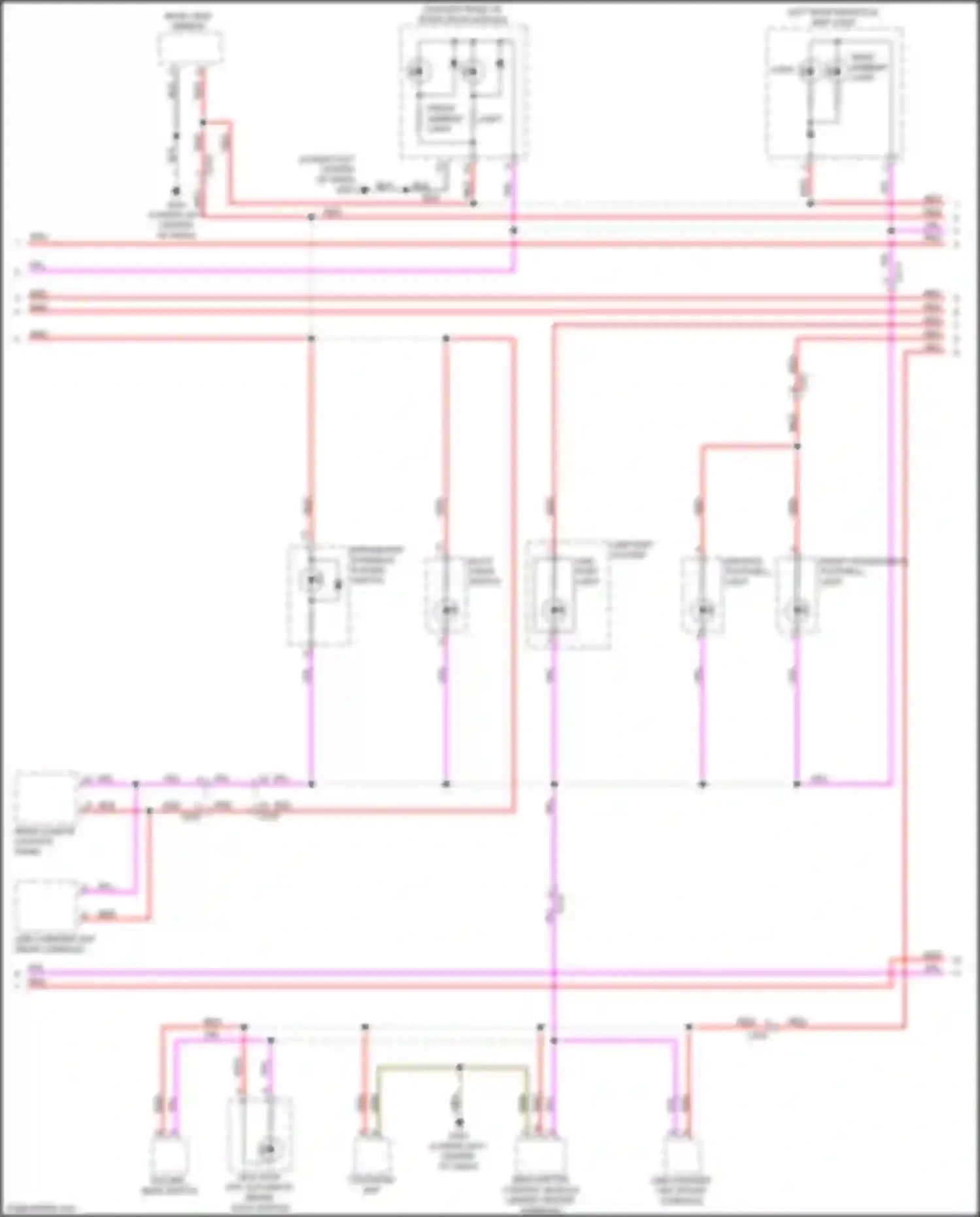 Wiring diagram left rear individual map light for Acura MDX IV (2021-2024) (1 of 1)