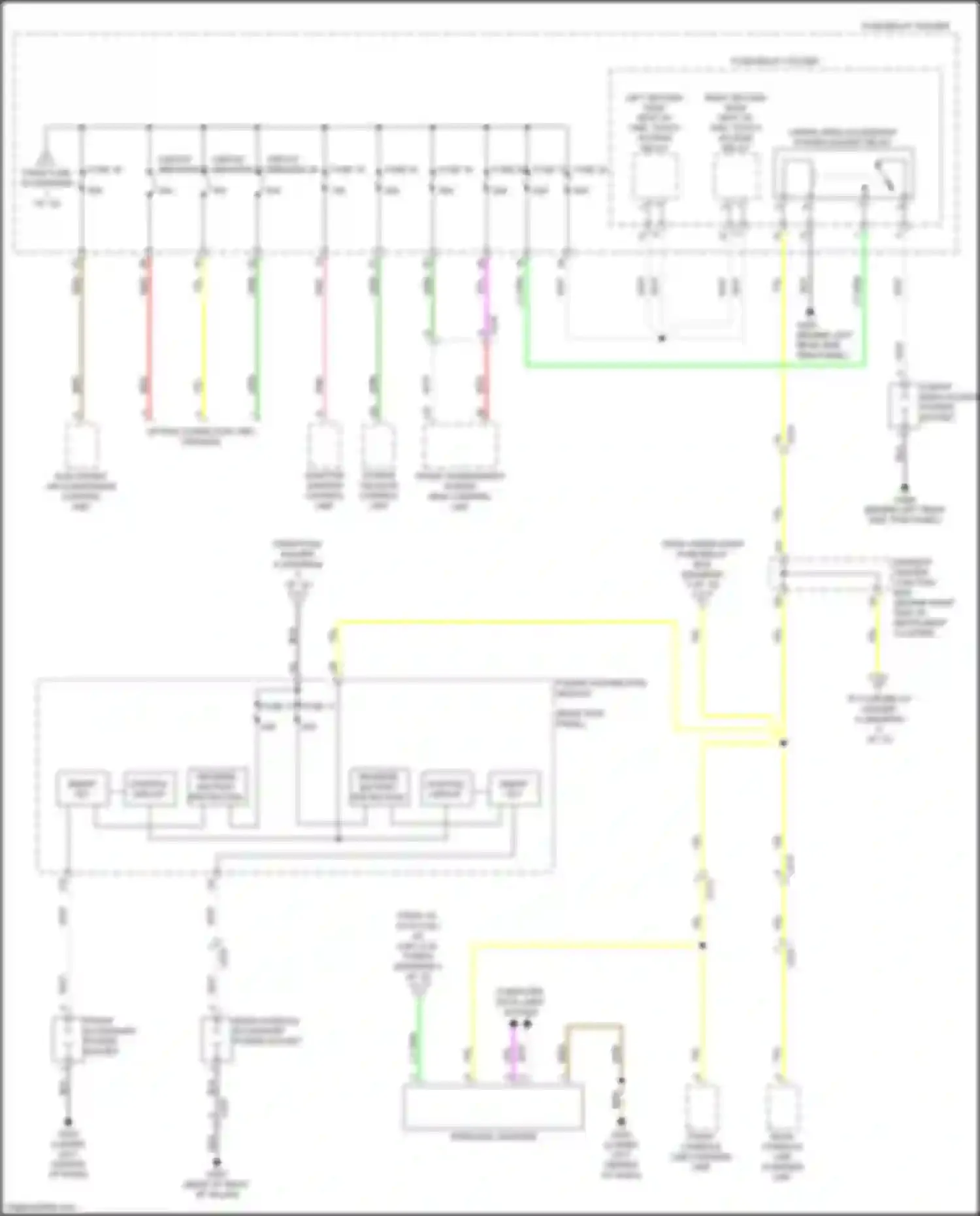 Wiring diagram rear console usb charger unit for Acura MDX IV (2021-2024) (1 of 2)