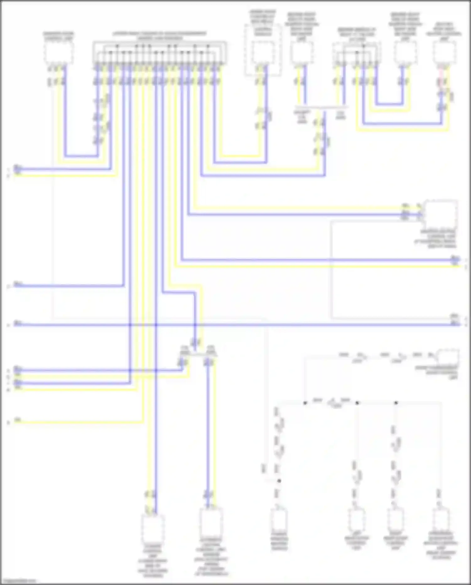 Wiring diagram right rear door control unit for Acura MDX IV (2021-2024) (2 of 7)