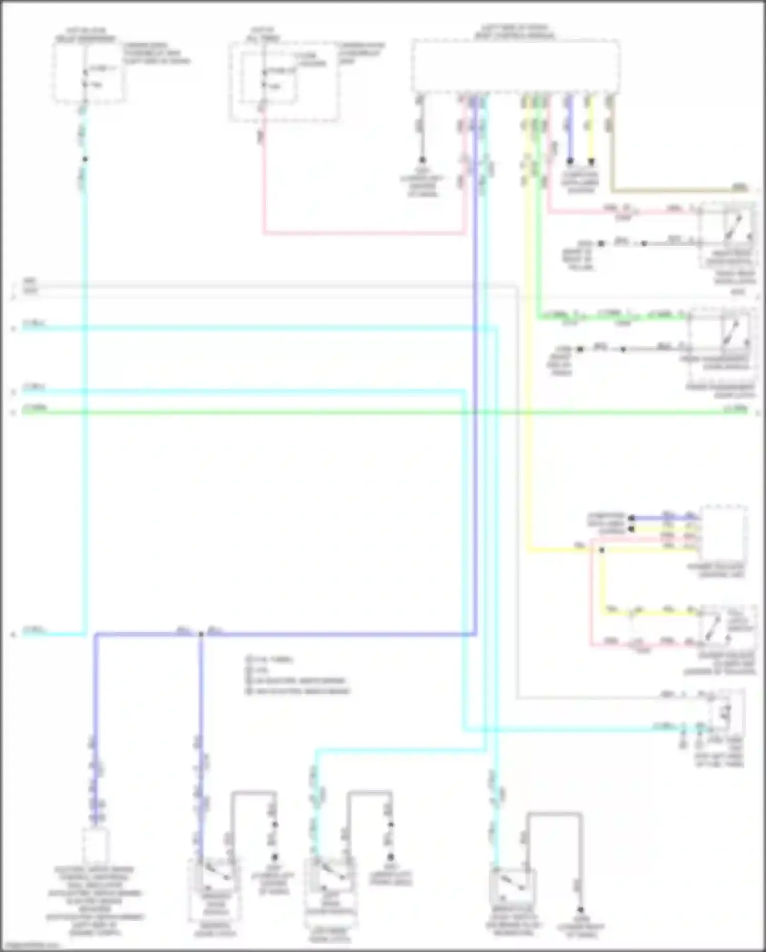 Wiring diagram right rear door switch for Acura MDX IV (2021-2024) (3 of 4)