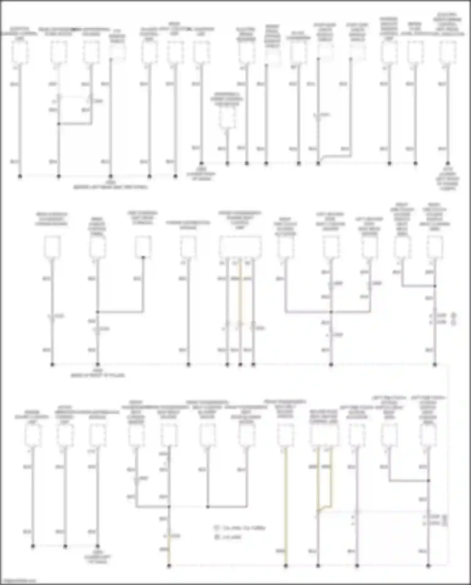 Wiring diagram second row seat heater control unit for Acura MDX IV (2021-2024) (2 of 4)
