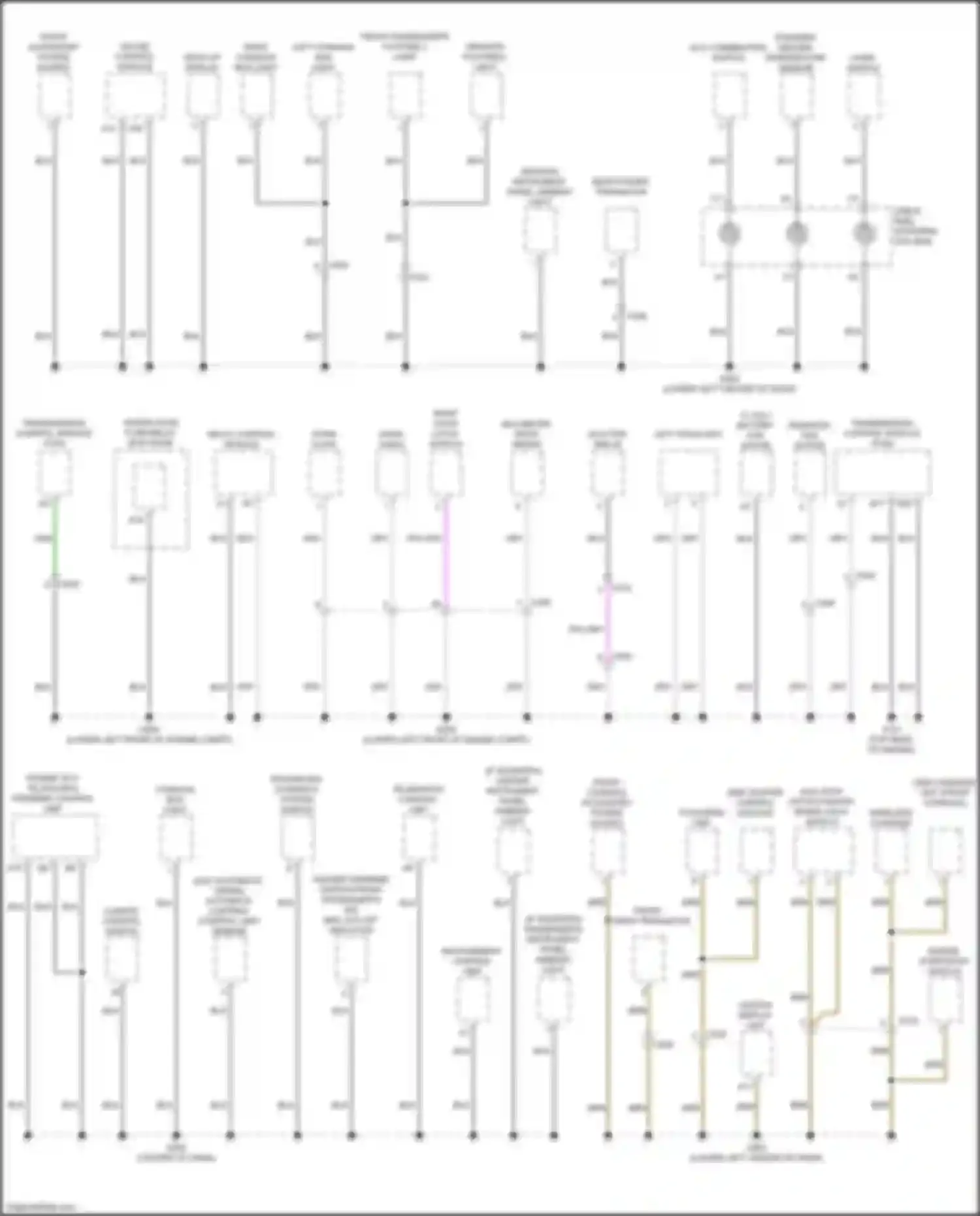 Wiring diagram shutter grille for Acura MDX IV (2021-2024) (2 of 2)