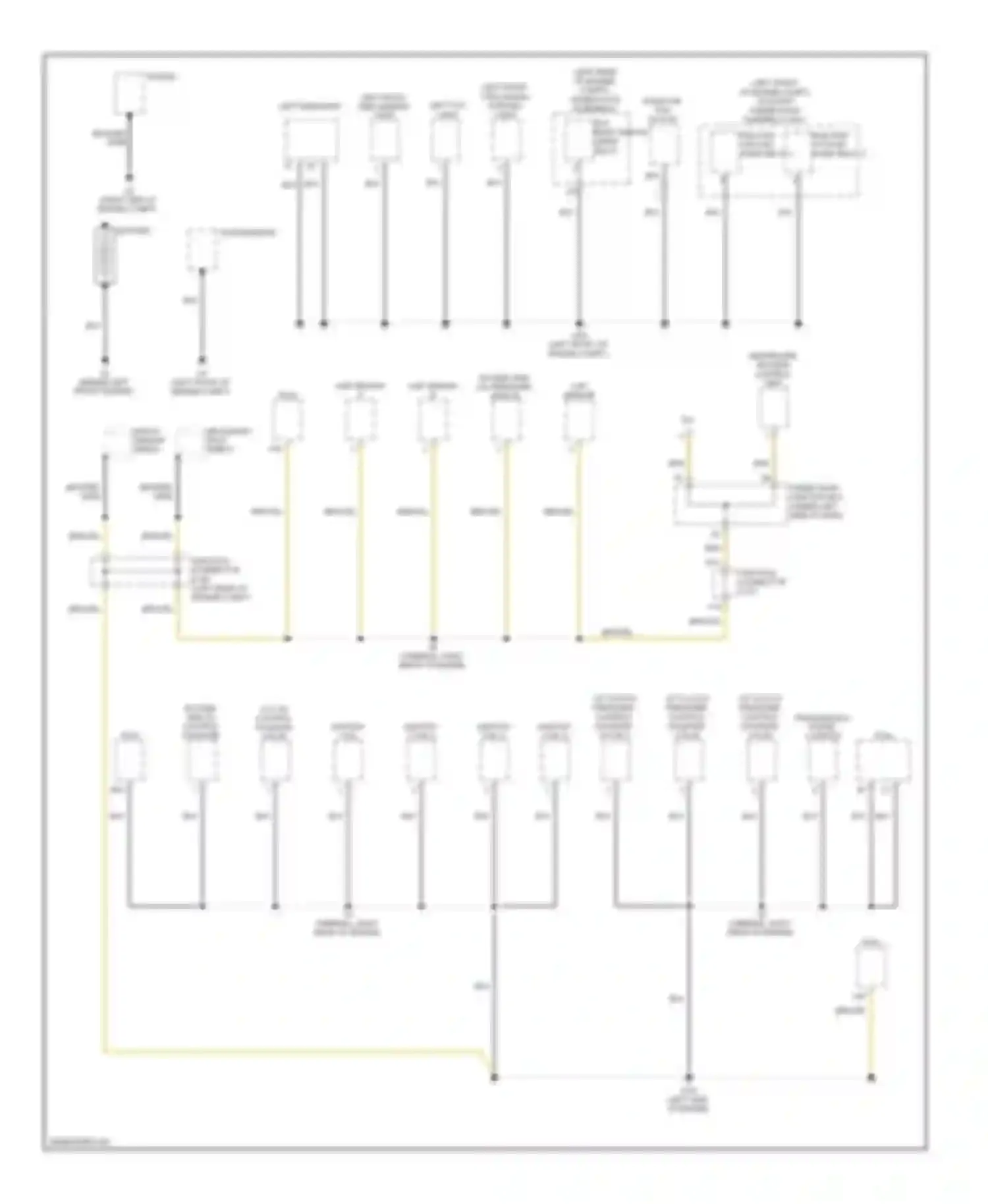 RDX Acura I facelift (2009-2012): Ground distribution circuit (1 of 4)