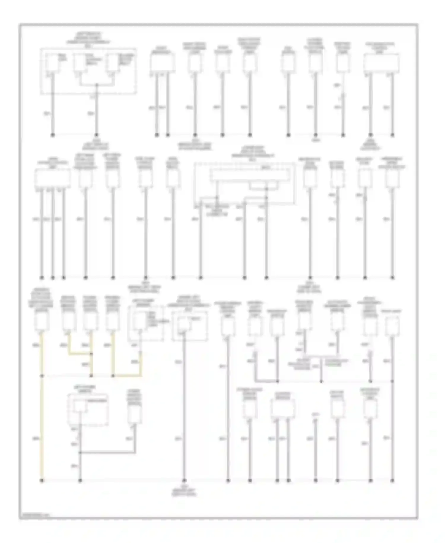 RDX Acura I facelift (2009-2012): Ground distribution circuit (2 of 4)
