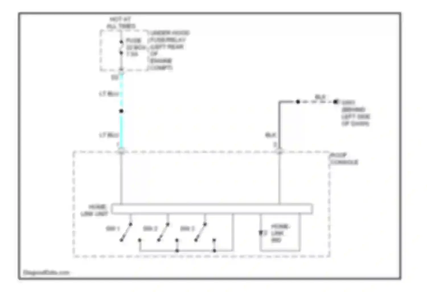 RDX Acura I facelift (2009-2012): Home link remote control circuit