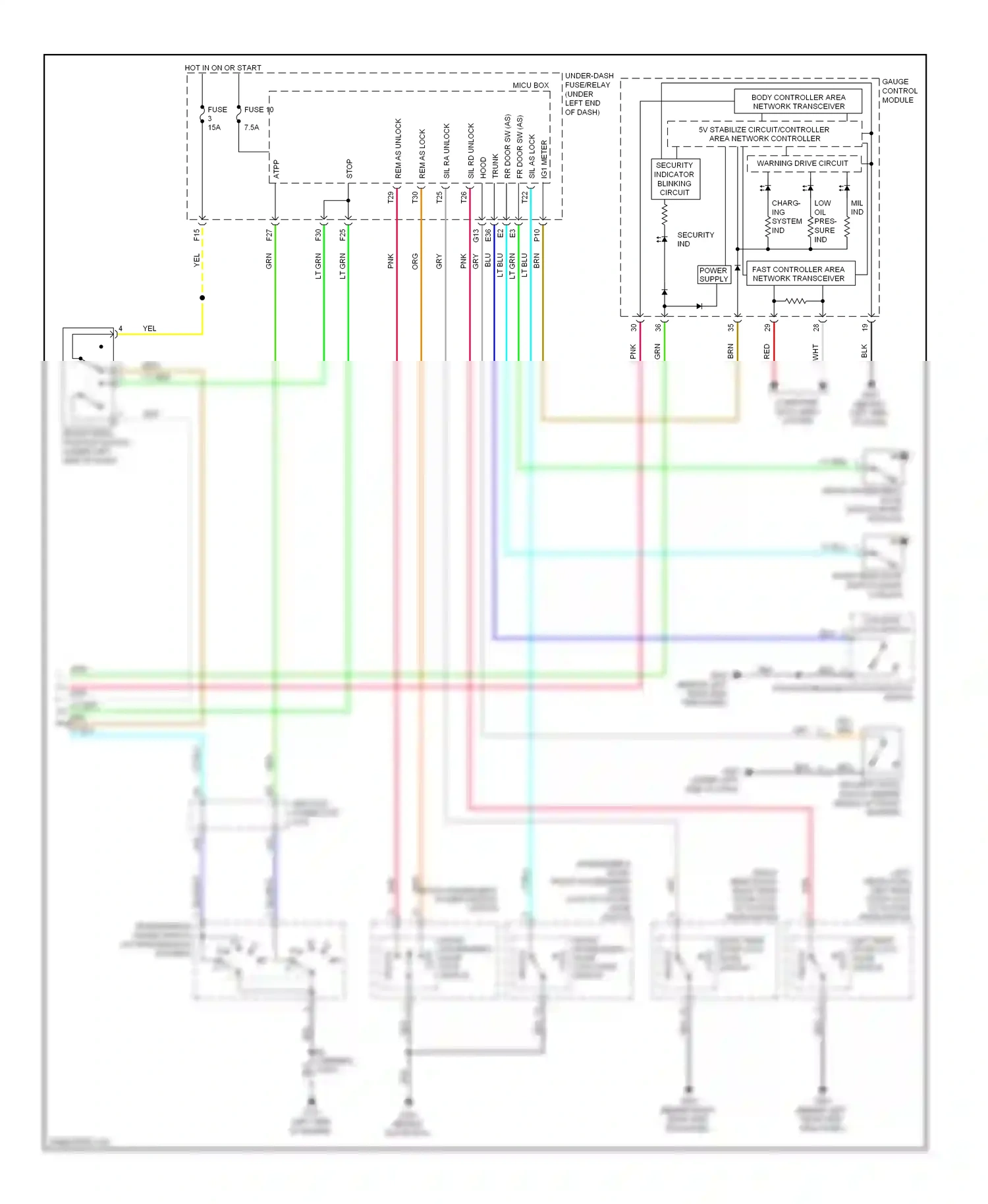 Acura RDX I facelift (2009-2012) area network controller wiring diagram  (5 of 7)