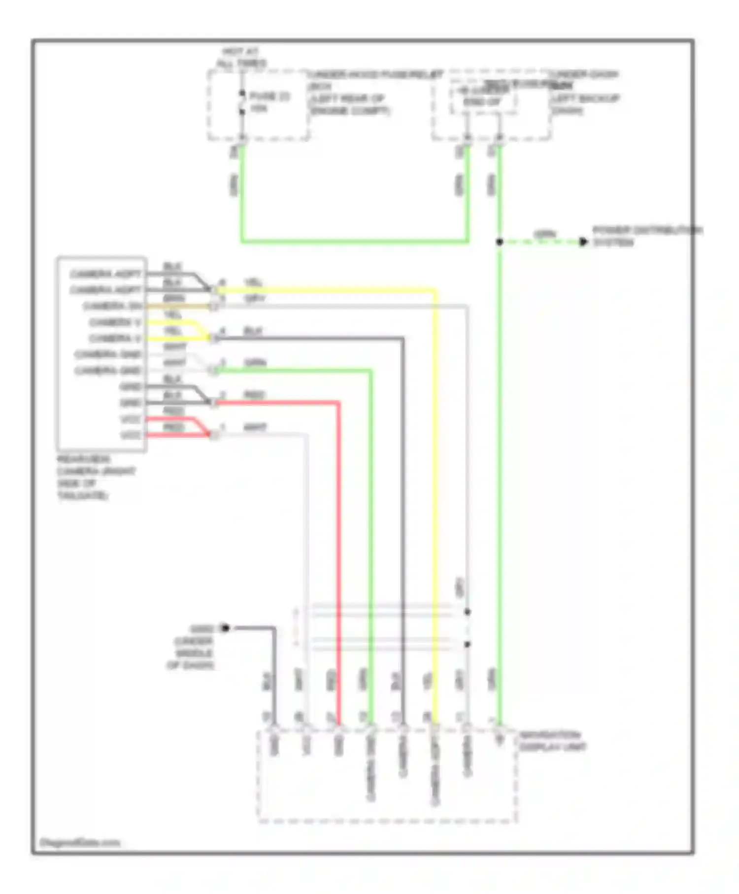 Wiring diagram camera adpt for Acura RDX I facelift (2009-2012) (3 of 3)