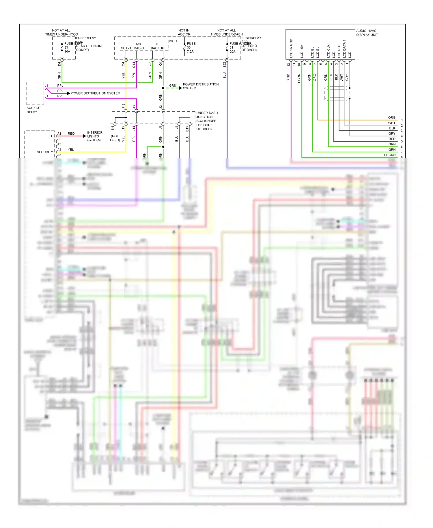 Acura RDX I facelift (2009-2012) computer data lines system k-line wiring diagram  (1 of 1)