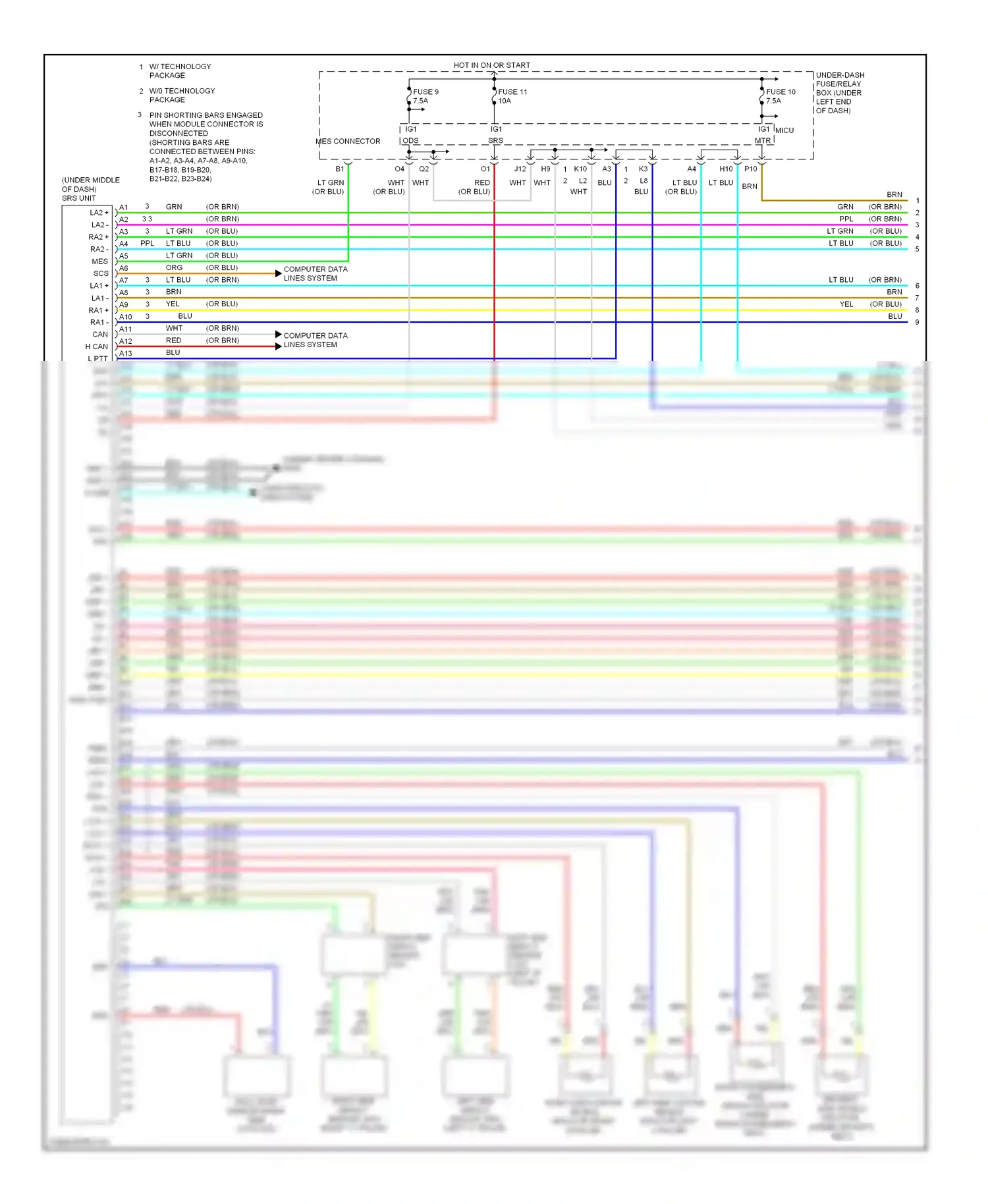 Acura RDX I facelift (2009-2012) computer data lines system wiring diagram  (29 of 35)