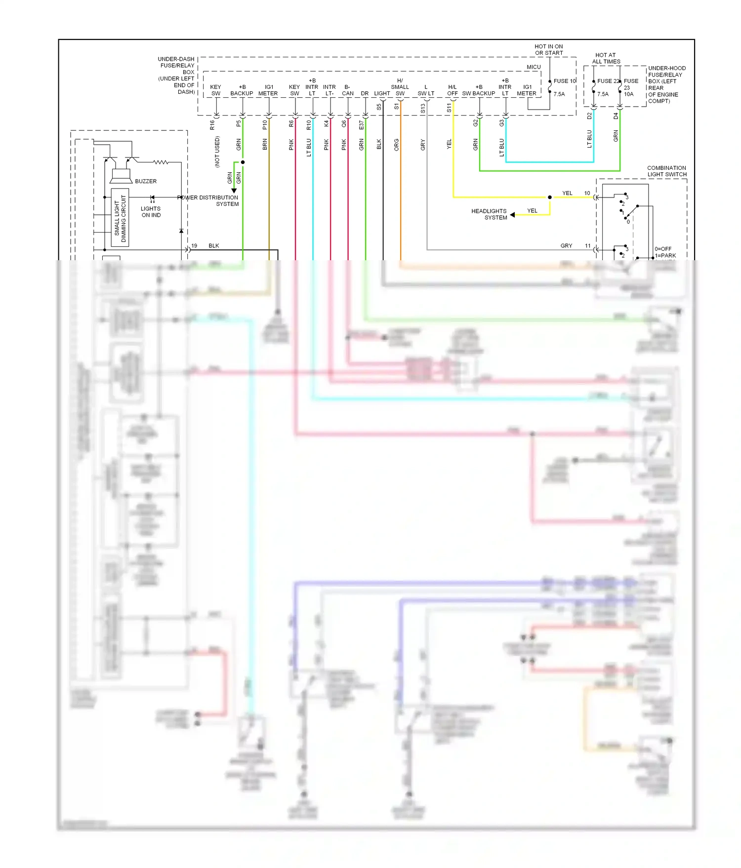 Acura RDX I facelift (2009-2012) computer pnk data lines system wiring diagram  (1 of 1)