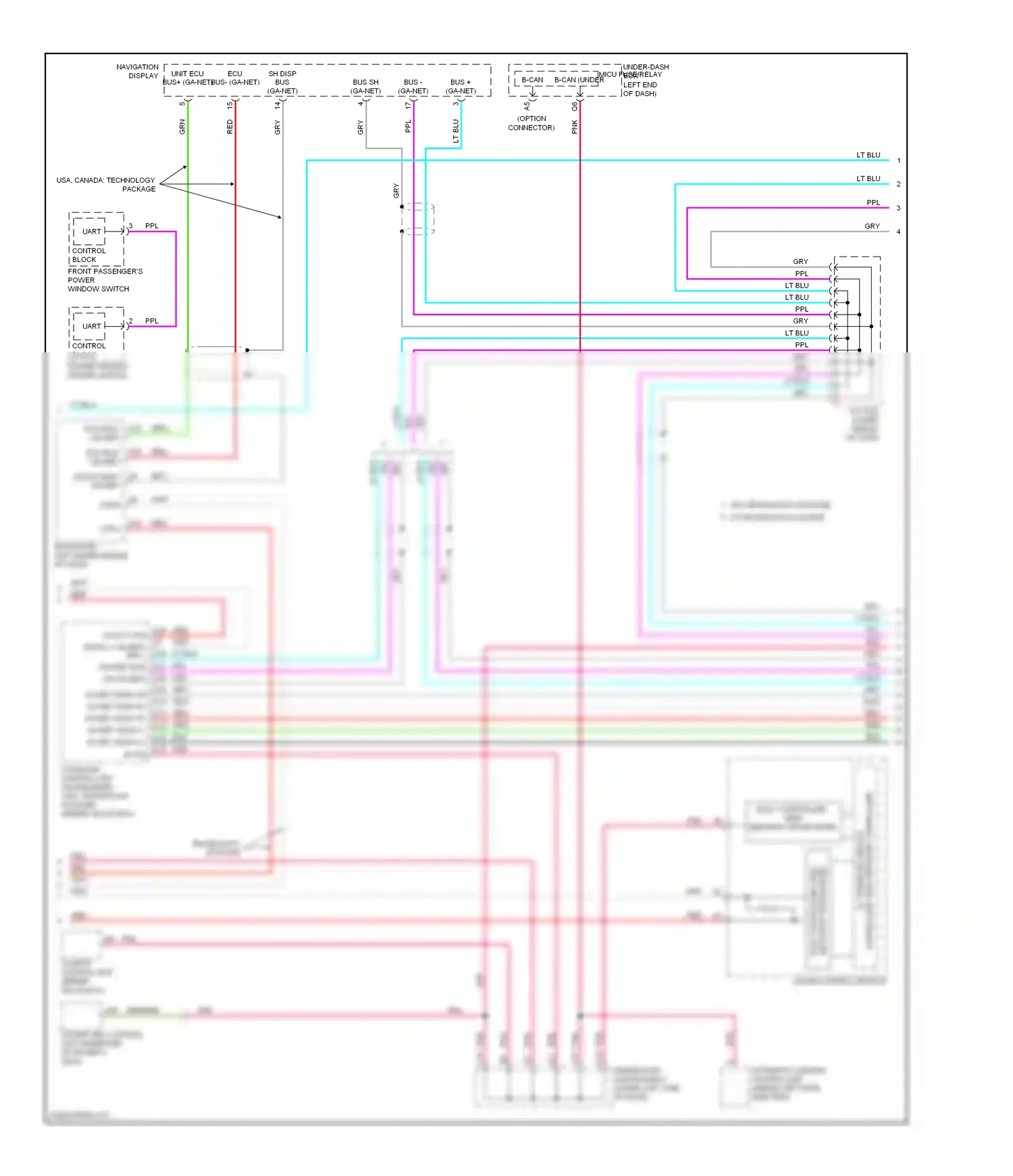 Acura RDX I facelift (2009-2012) controller area network controller wiring diagram  (2 of 7)