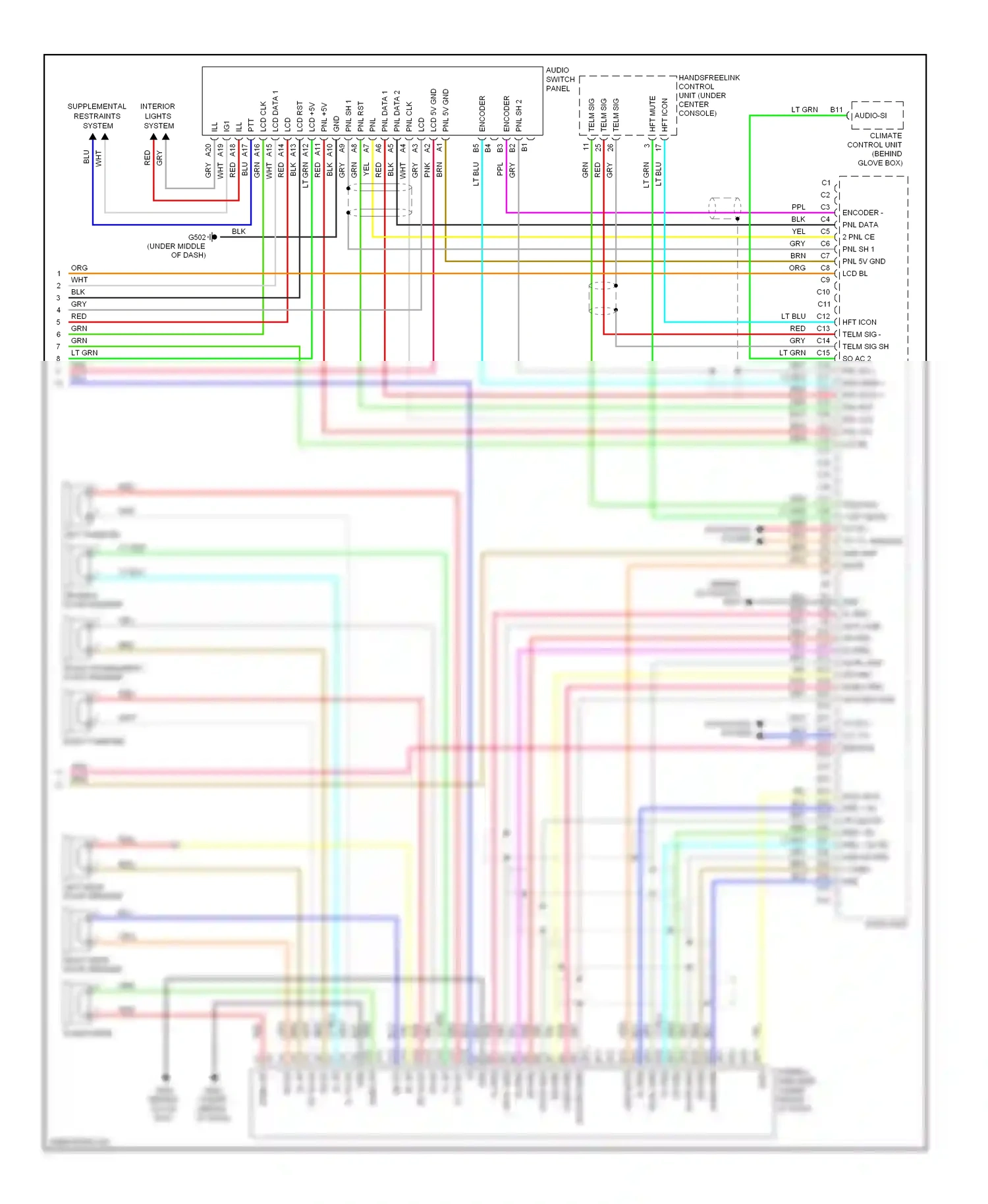 Acura RDX I facelift (2009-2012) encoder wiring diagram  (1 of 1)