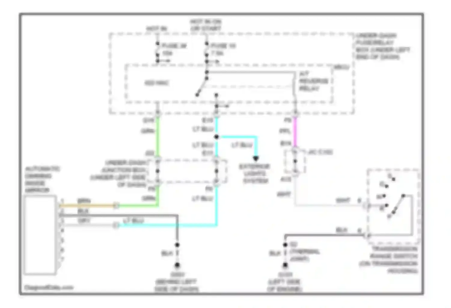 Wiring diagram fuse 36 for Acura RDX I facelift (2009-2012) (2 of 10)