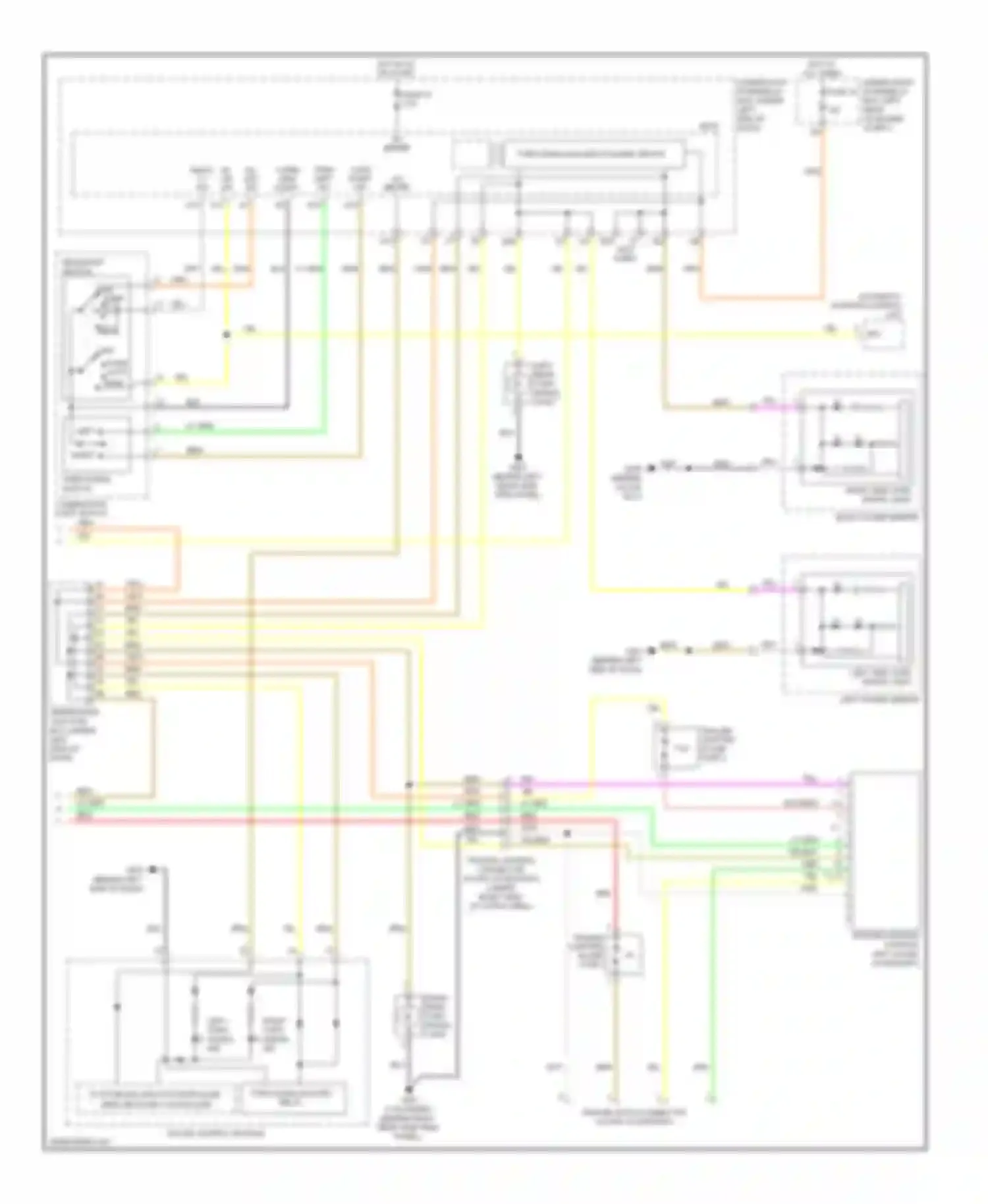 Wiring diagram left power mirror for Acura RDX I facelift (2009-2012) (1 of 2)