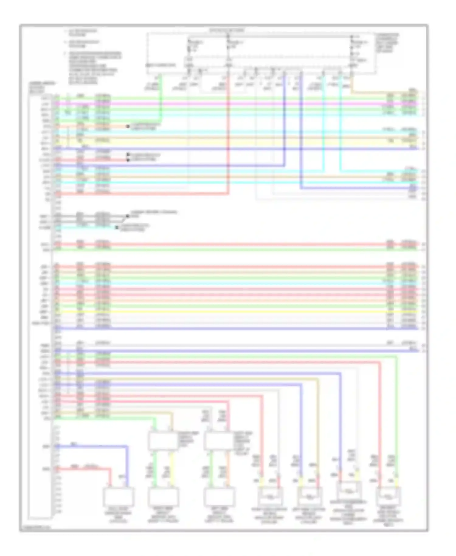 Wiring diagram right side impact for Acura RDX I facelift (2009-2012) (1 of 1)