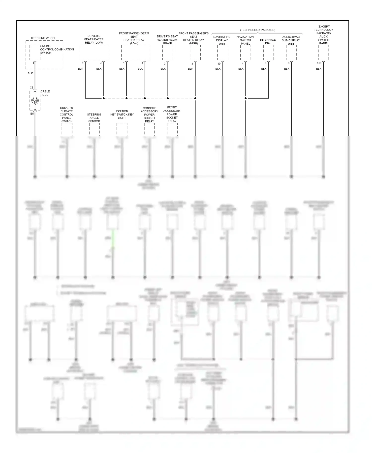 Acura RDX I facelift (2009-2012) steering angle sensor wiring diagram  (1 of 2)