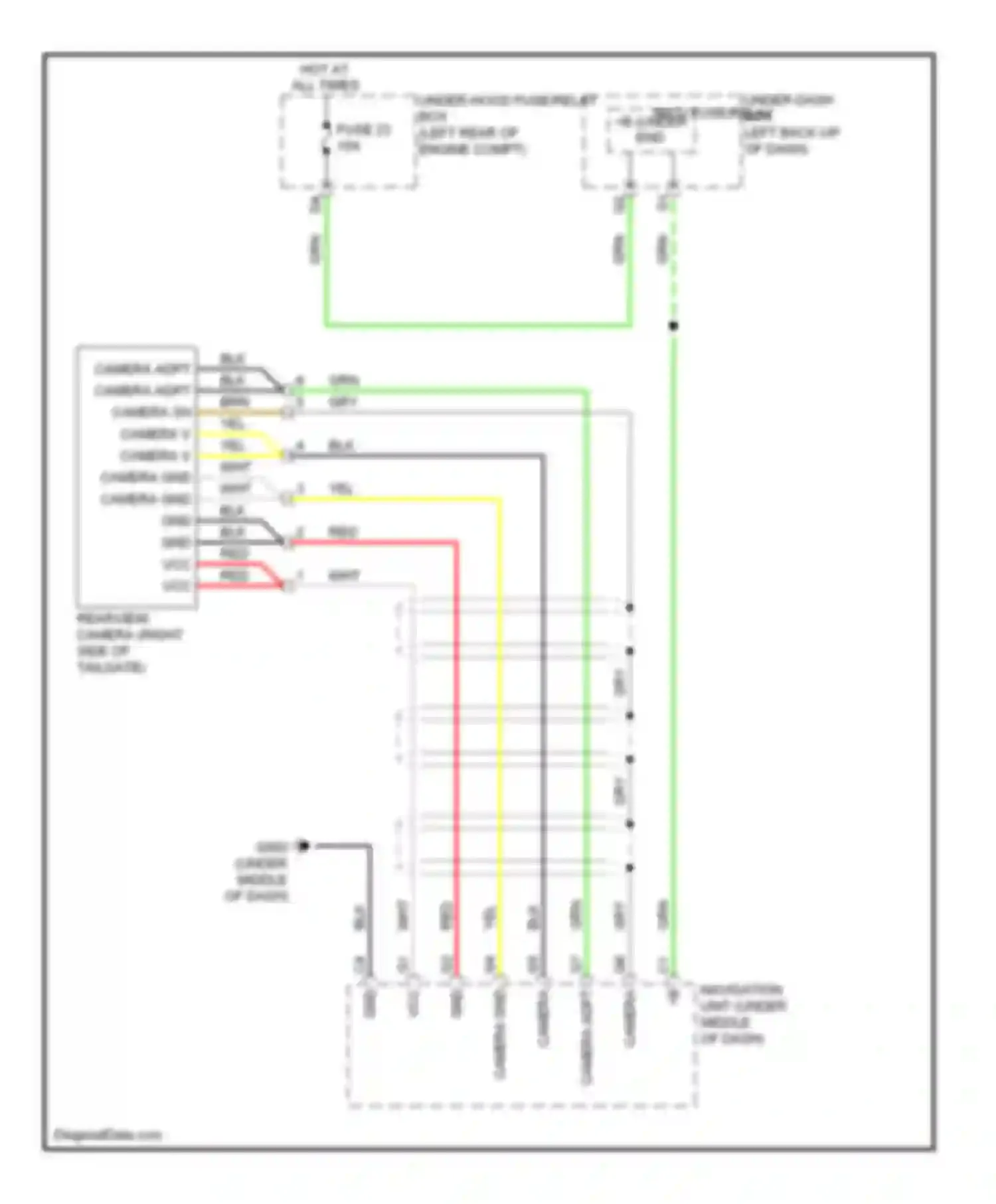 Wiring diagram camera sh for Acura RDX I (2006-2009) (1 of 1)