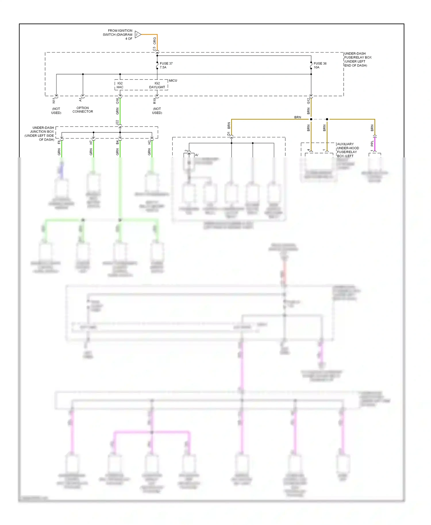 Acura RDX I (2006-2009) interface dial (technology package) wiring diagram  (1 of 1)
