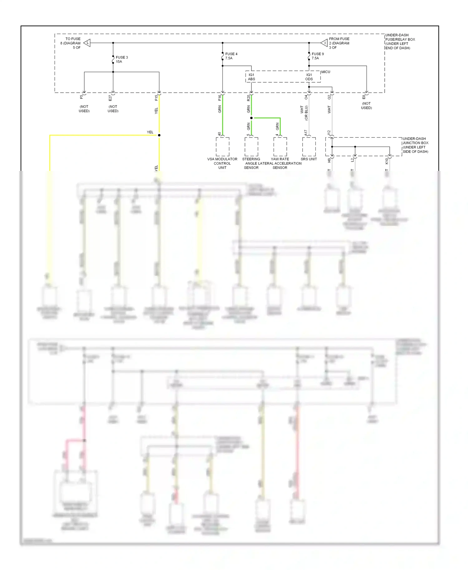 Acura RDX I (2006-2009) navigation switch panel (technology package) wiring diagram  (2 of 2)