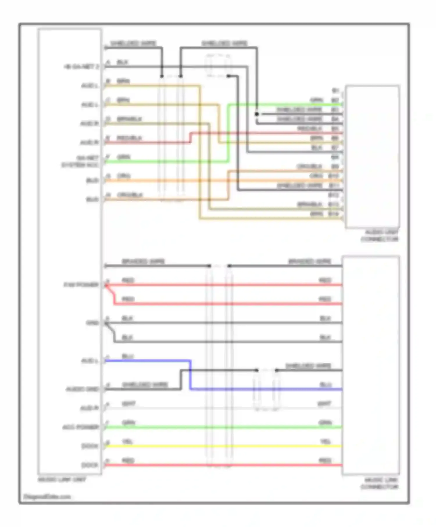 Wiring diagram org/blk for Acura RDX I (2006-2009) (1 of 1)