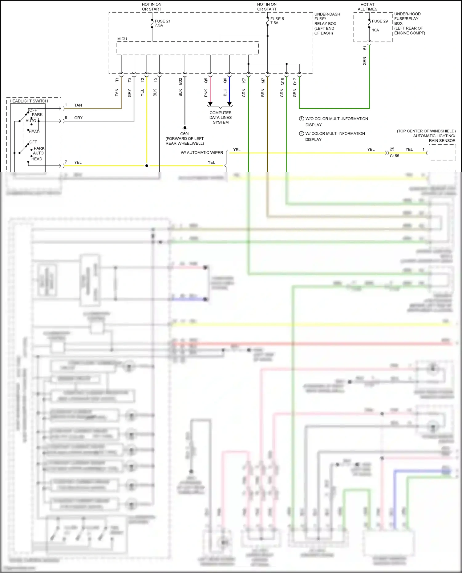 Acura RDX II facelift (2015-2018) 32 bit microcomputer wiring diagram  (5 of 9)