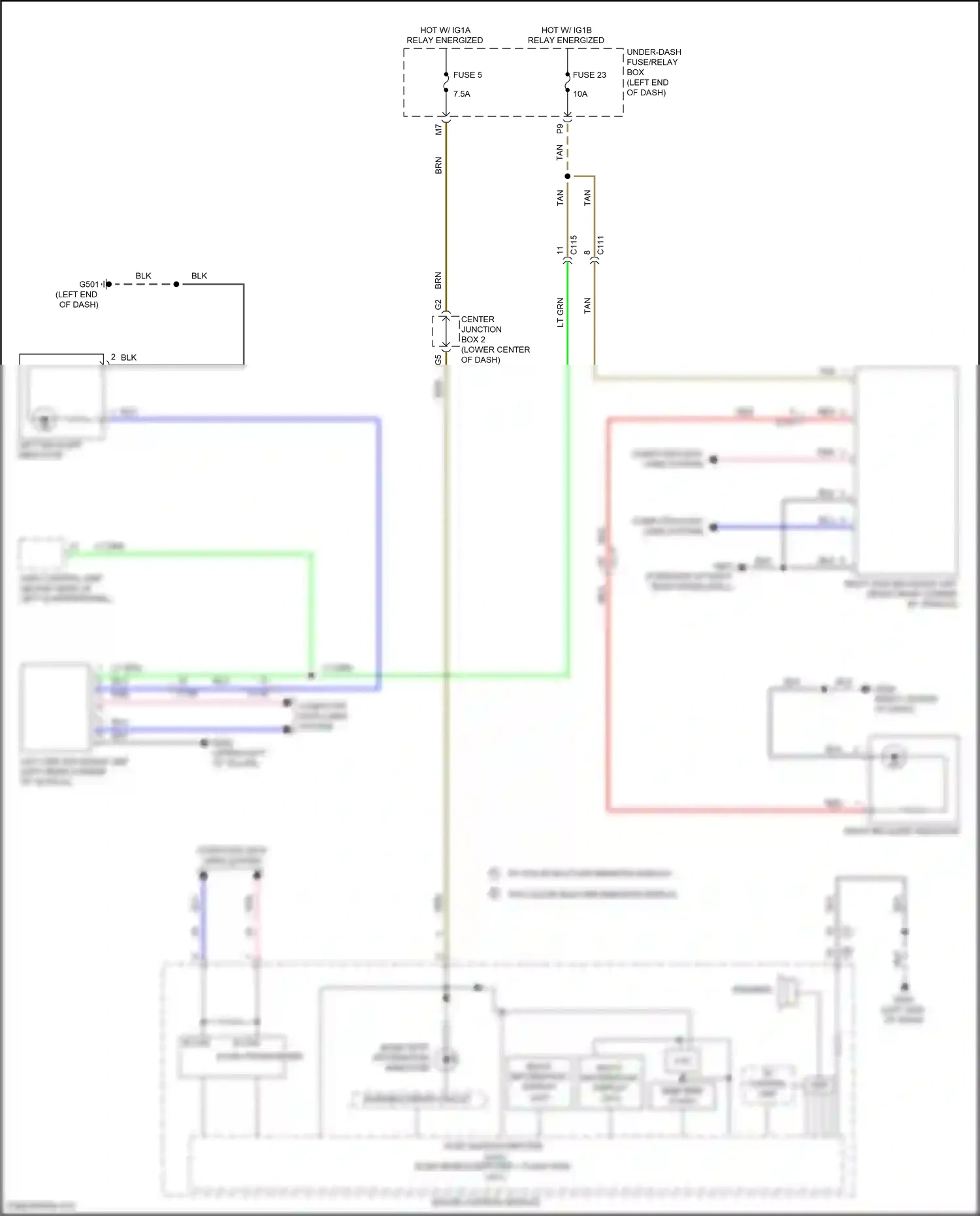 Acura RDX II facelift (2015-2018) 32 bit microcomputer wiring diagram  (3 of 9)