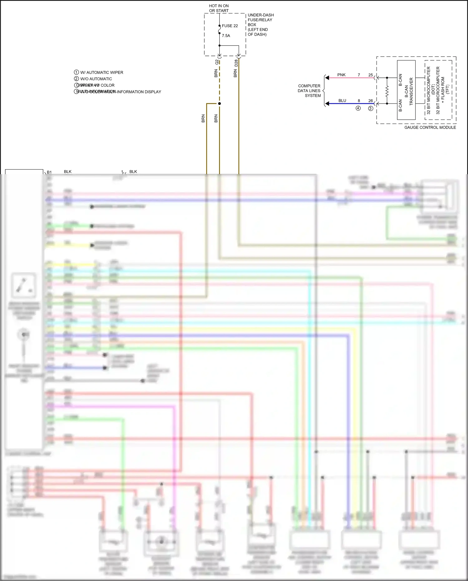 Acura RDX II facelift (2015-2018) 32 bit microcomputer wiring diagram  (2 of 9)