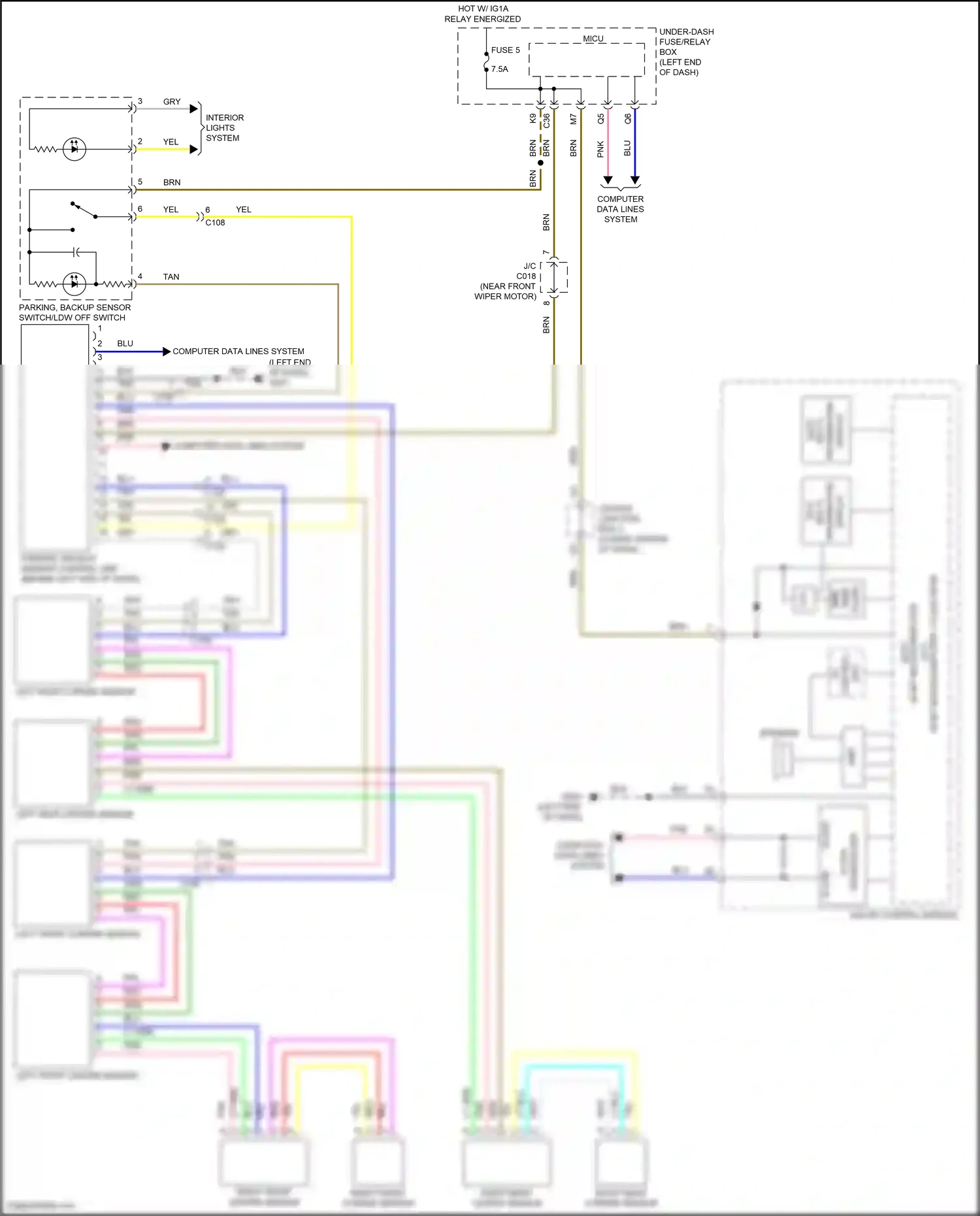 Acura RDX II facelift (2015-2018) 32 bit microcomputer wiring diagram  (7 of 9)