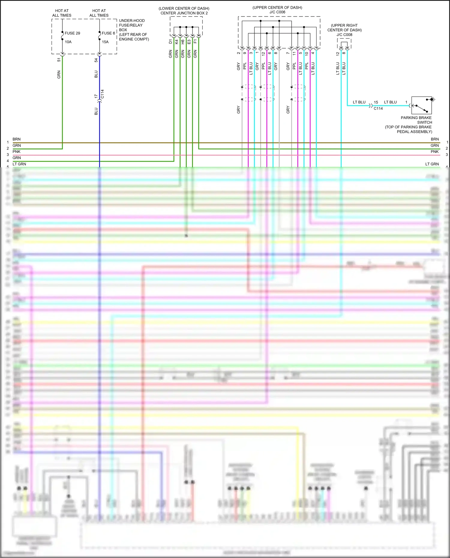 Acura RDX II facelift (2015-2018) center switch panel/ interface dial wiring diagram  (2 of 4)