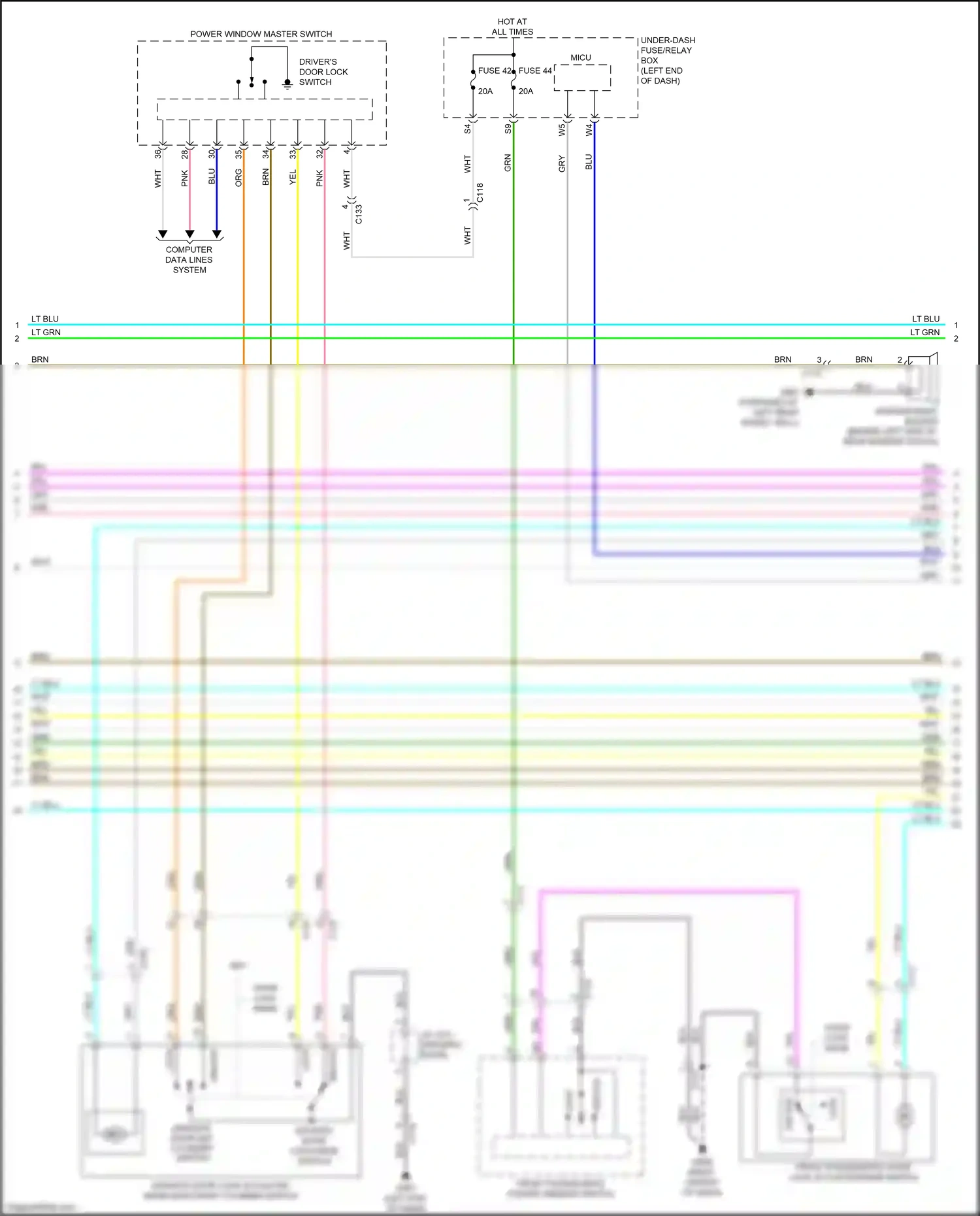 Acura RDX II facelift (2015-2018) computer data lines system wiring diagram  (4 of 64)