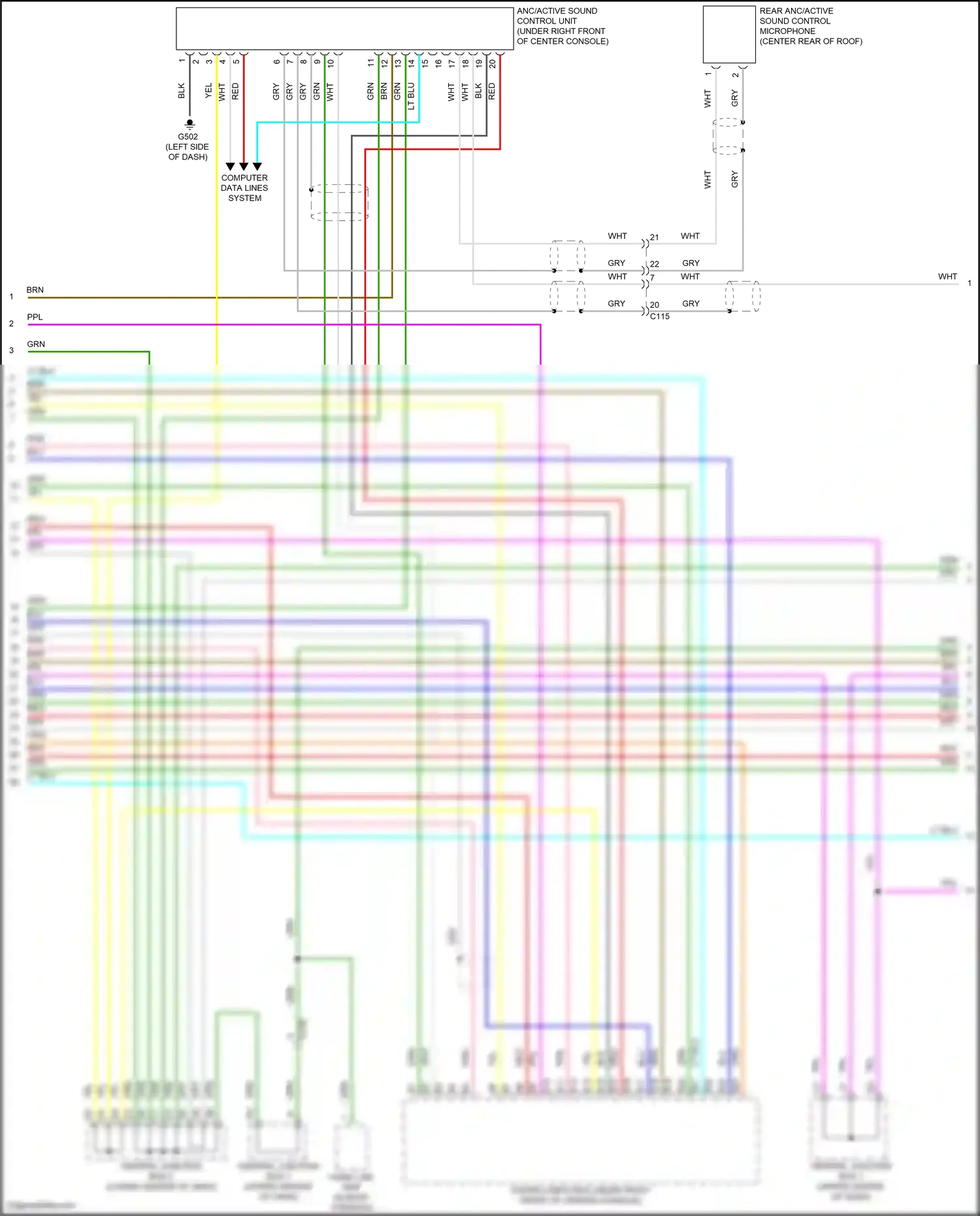 Acura RDX II facelift (2015-2018) computer data lines system wiring diagram  (58 of 64)